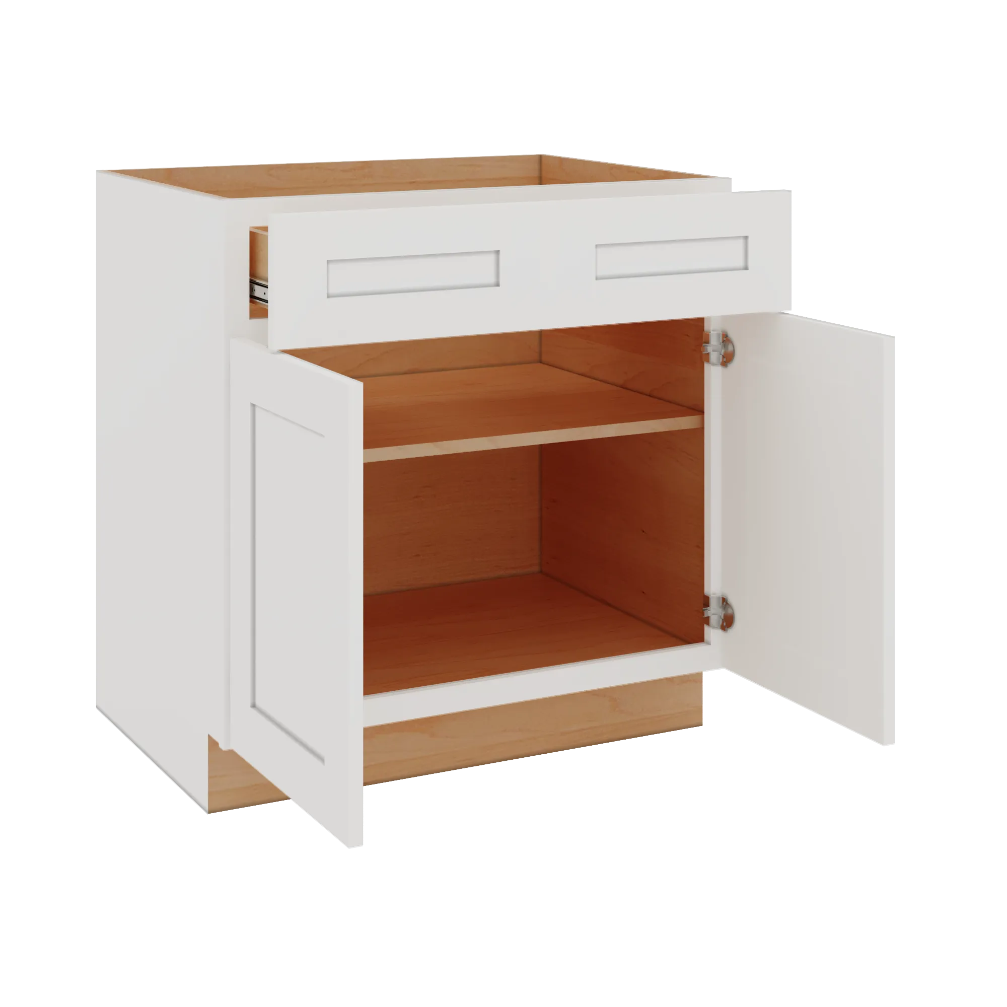 Modernform Cabinet White Shaker 33" W X 34 1/2" H X 24" D Double Door Base Cabinet