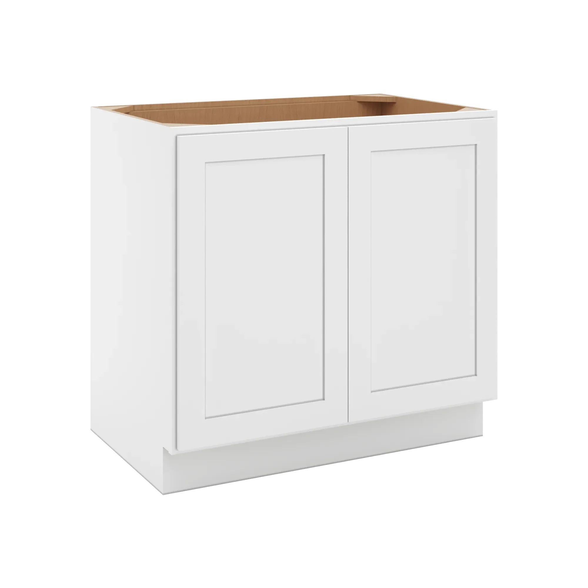 cnc luxor 5 piece white 36 w full height double door base cabinet w 2 pullout shelf