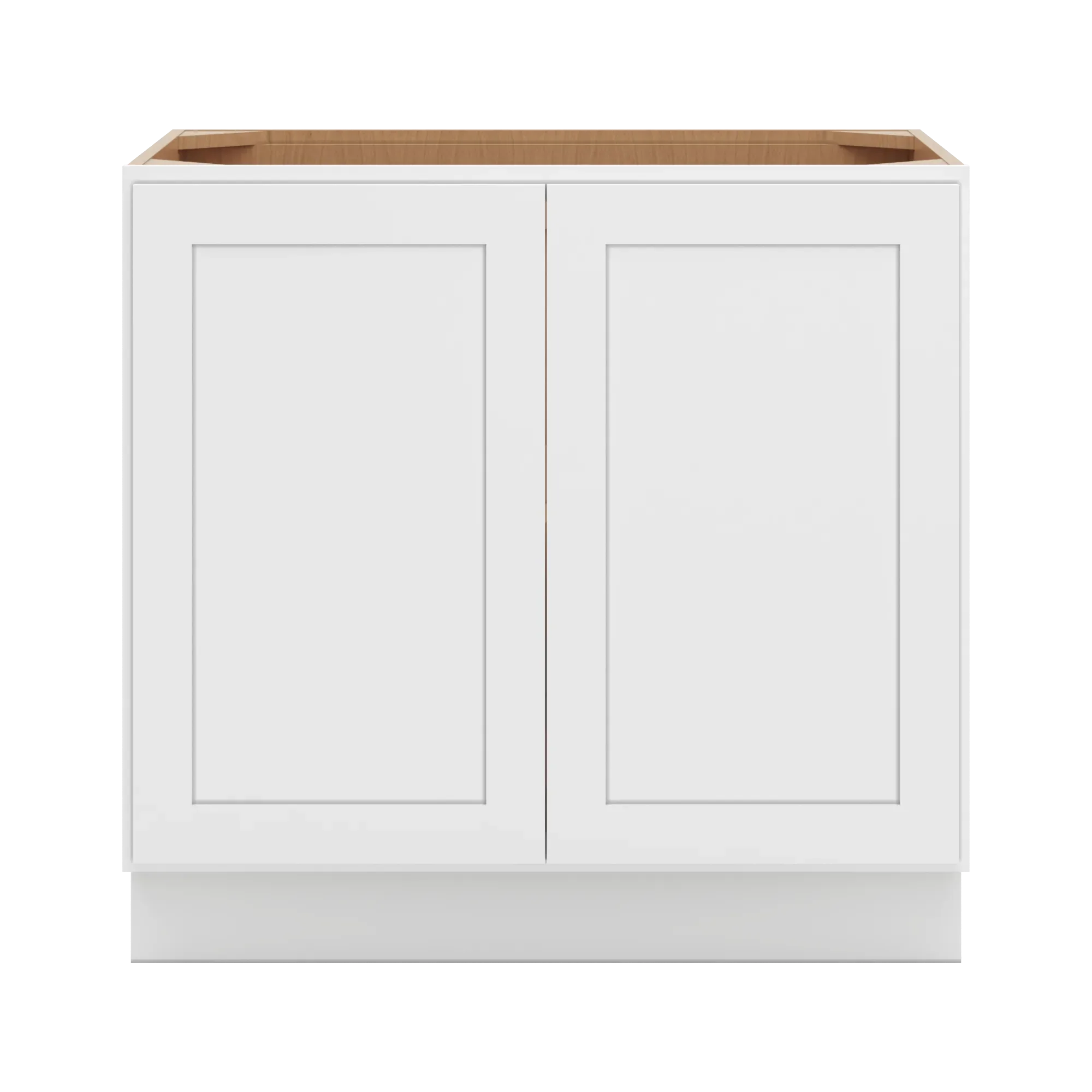 cnc luxor 5 piece white 36 w full height double door base cabinet w 2 pullout shelf