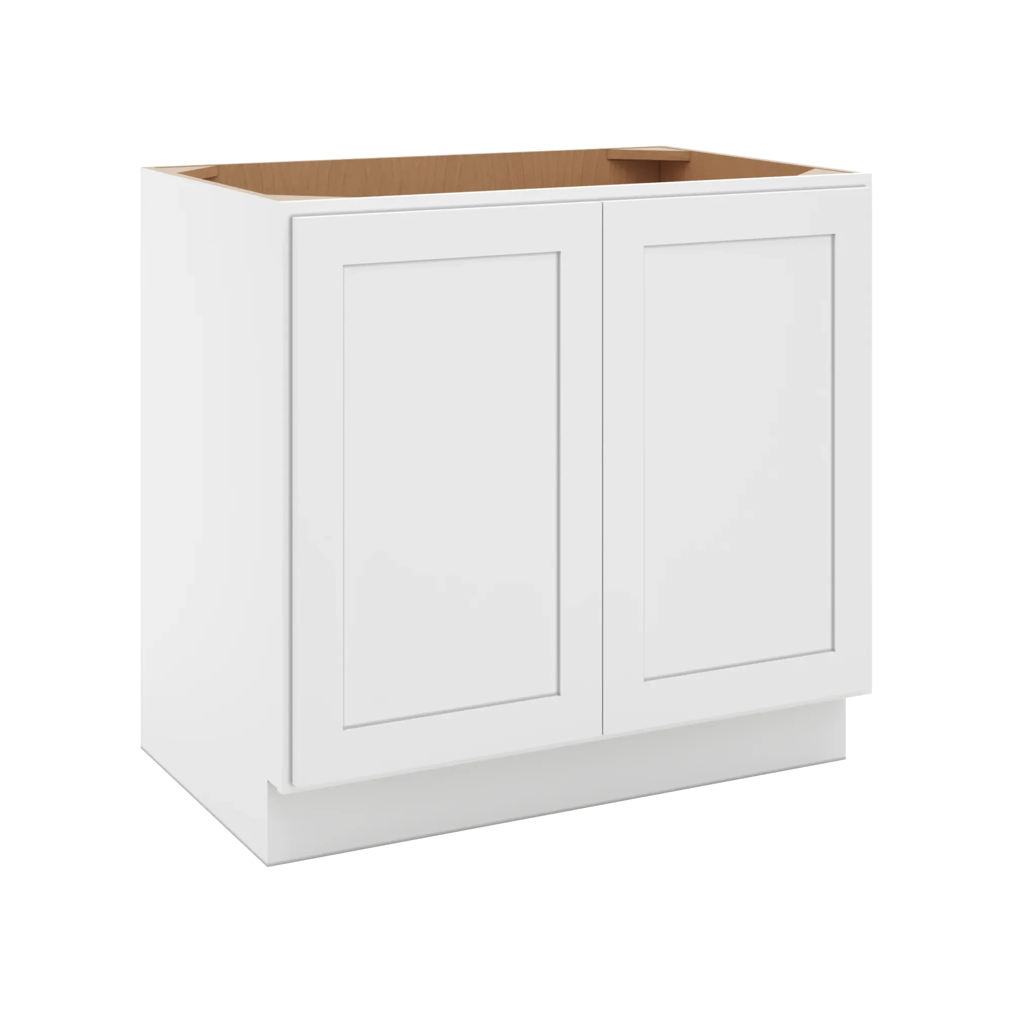 cnc luxor 5 piece white 36 w full height double door base cabinet