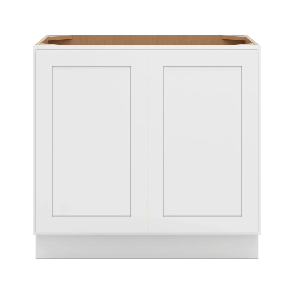 cnc luxor white 36 w full height double door base cabinet