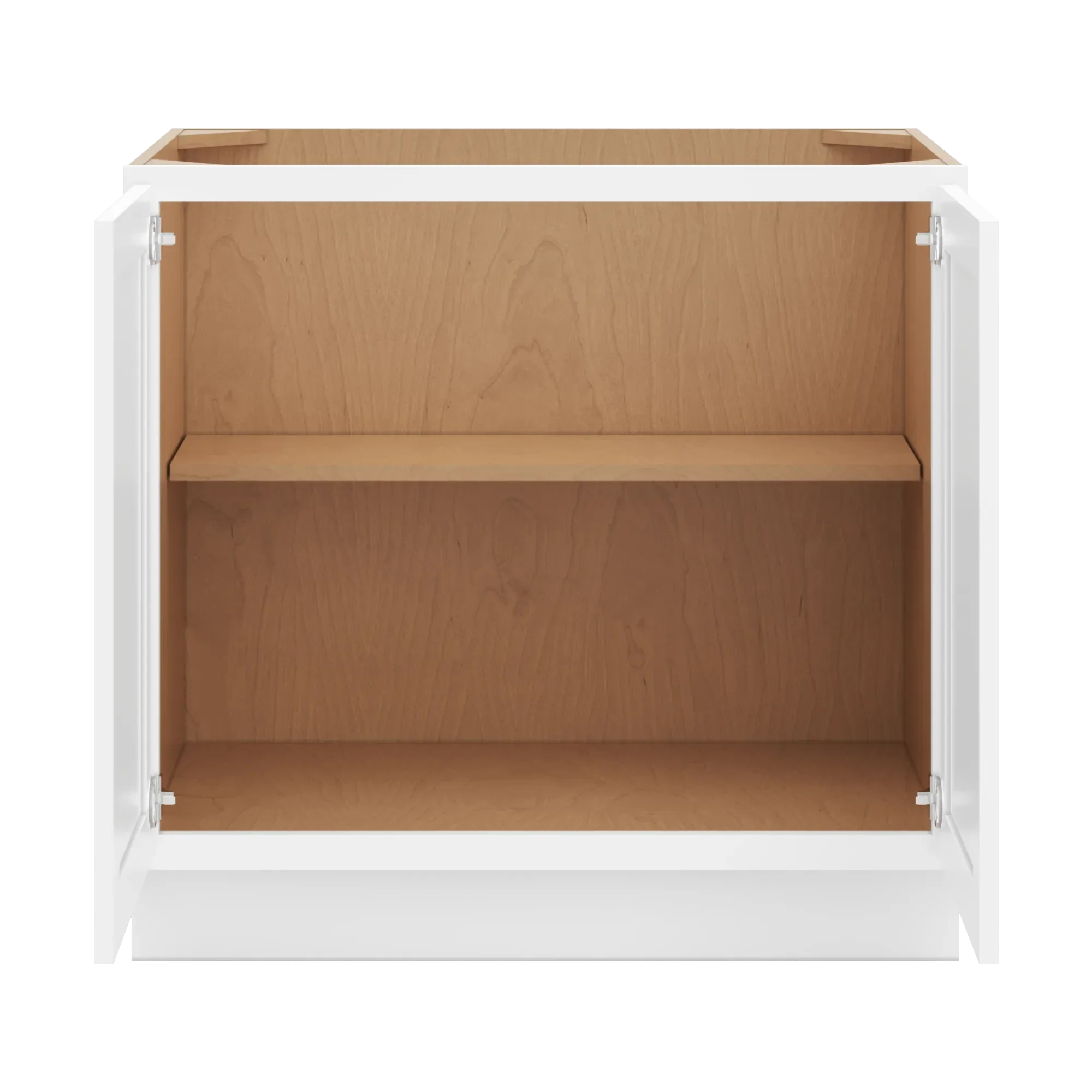 cnc luxor 5 piece white 36 w full height double door base cabinet