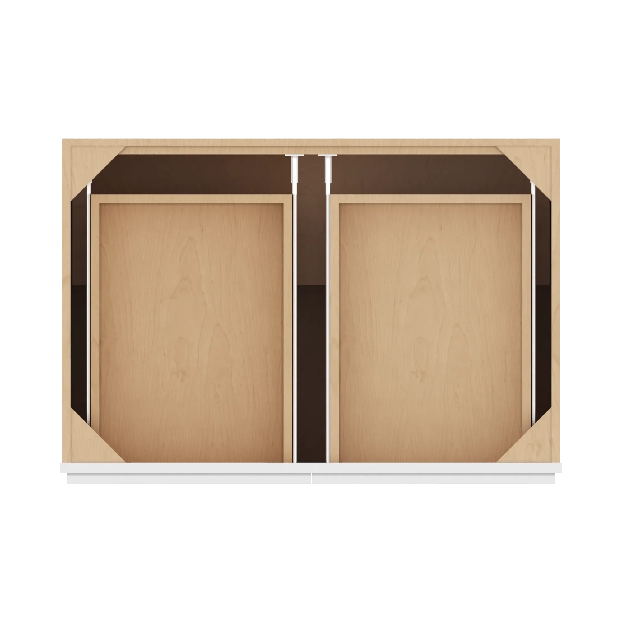 cnc luxor 5 piece white 36 w x 32 1 2 h double door 2 drawer base cabinet