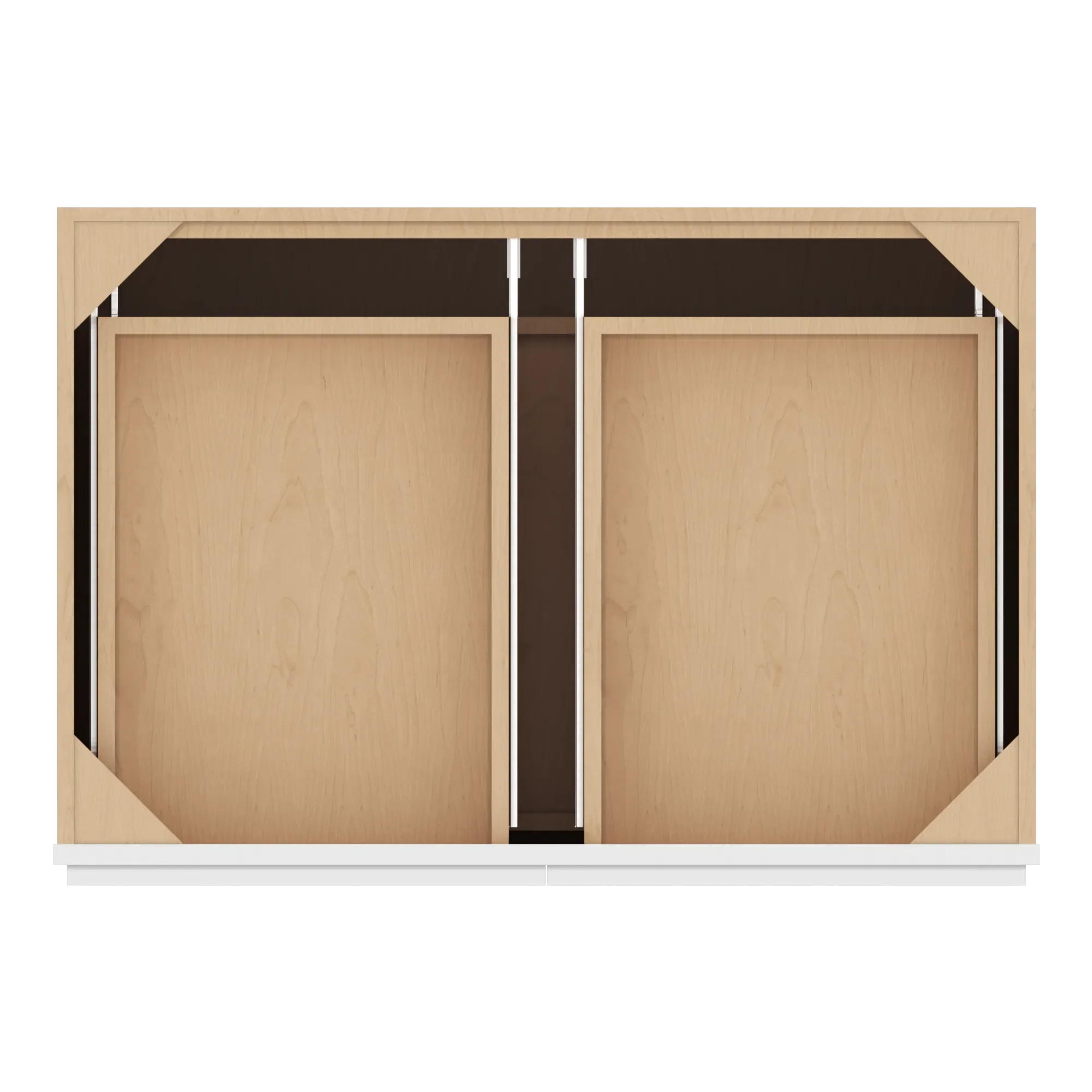 cnc luxor 5 piece white 36 w 2 drawer double door base cabinet w 2 pullout shelf