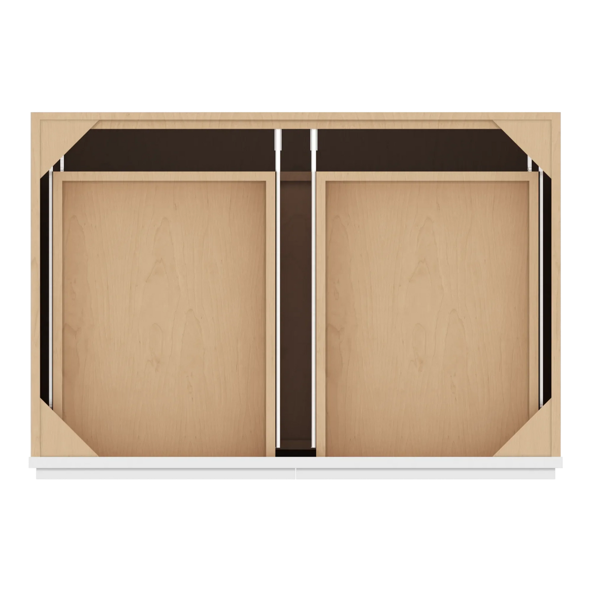 cnc luxor white 36 w 2 drawer double door base cabinet w 2 pullout shelf