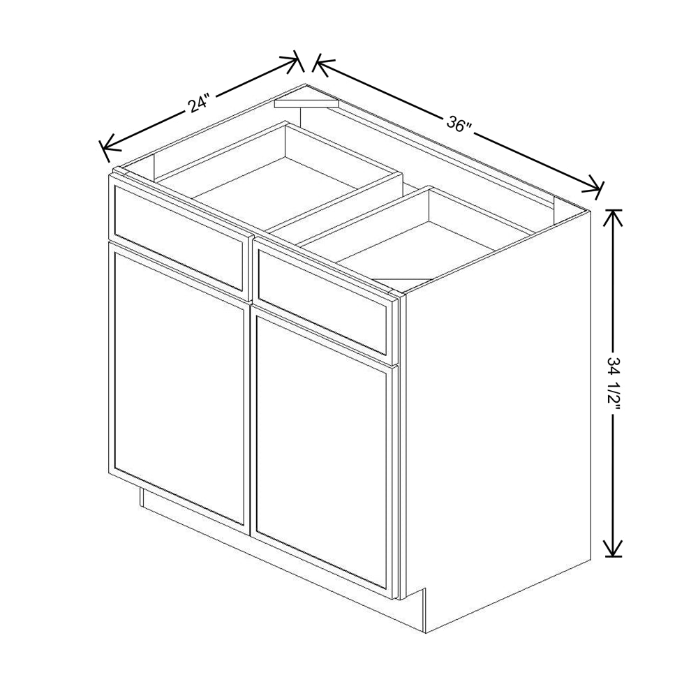 Cubitac Basic Oxford Latte 36"W Base Cabinet