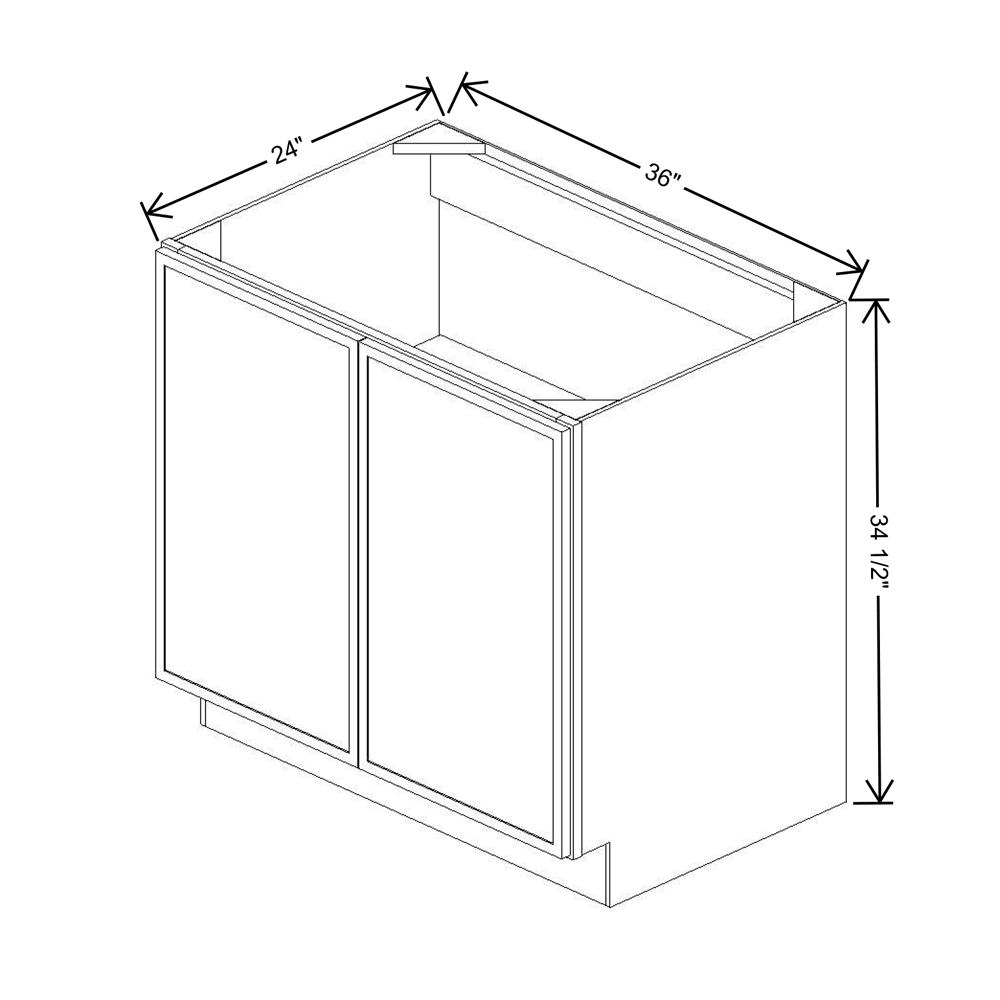 Cubitac Imperial Madison Midnight 36"W FH Door Base Cabinet