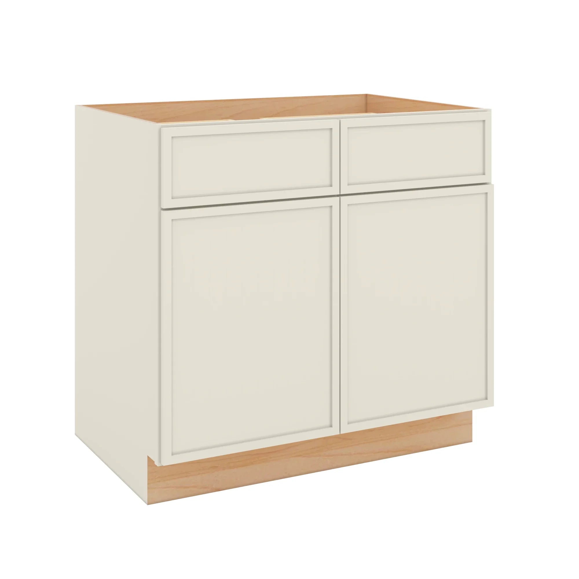 Modernform Cabinet Slim Dove White 36" W X 34 1/2" H X 24" D Double Door Base Cabinet