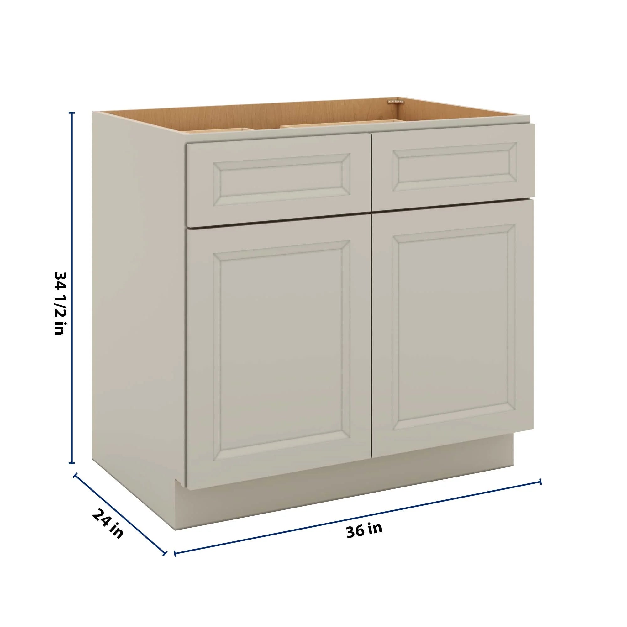 J&K Pebble B6 Double Door Standard Base Cabinet - 36" W