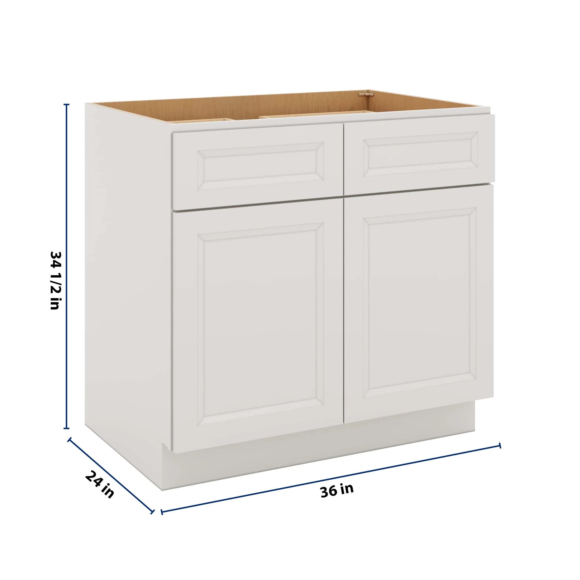 J&K Pure B5 Double Door Standard Base Cabinet - 36" W