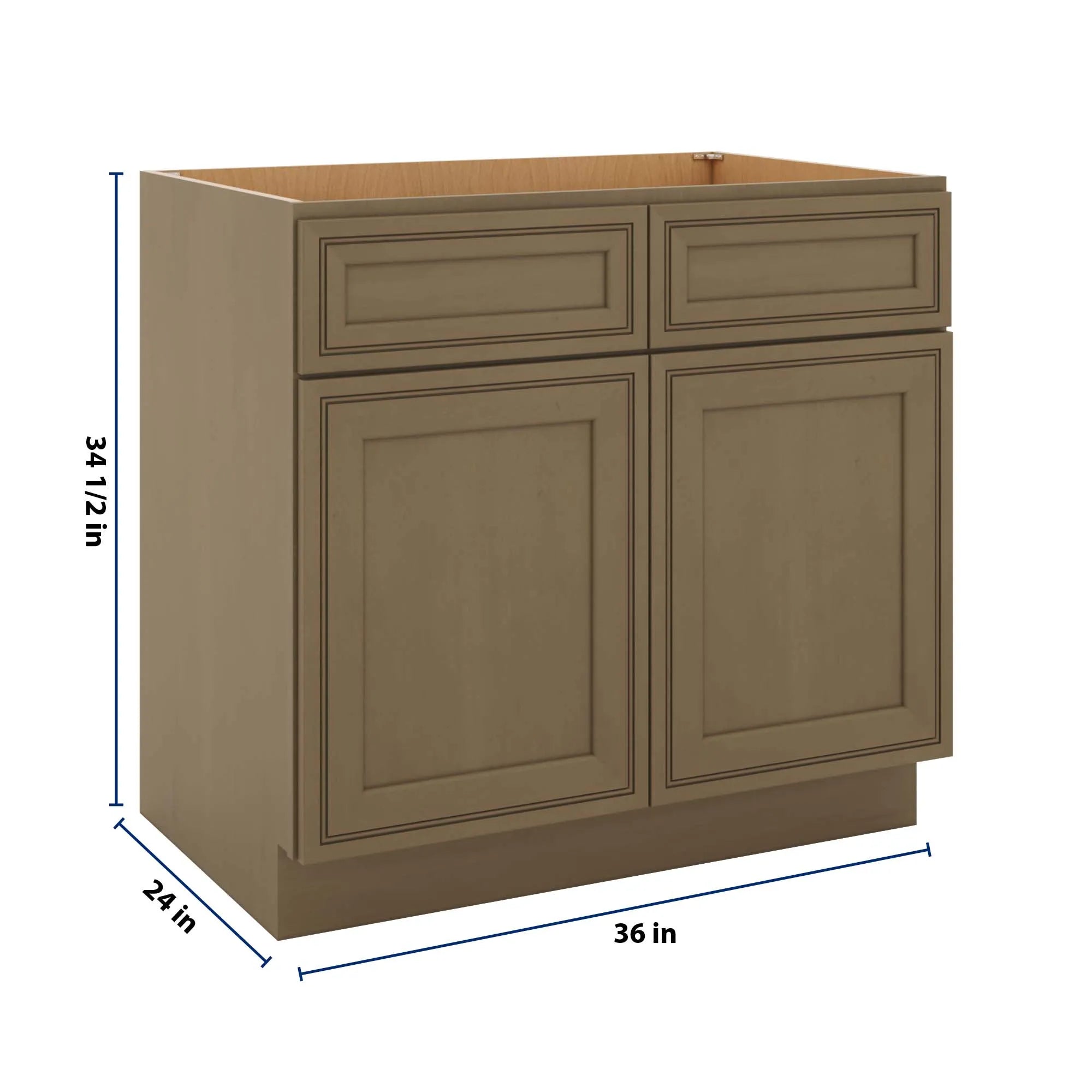 J&K Hazel H8 Double Door Standard Base Cabinet - 36" W