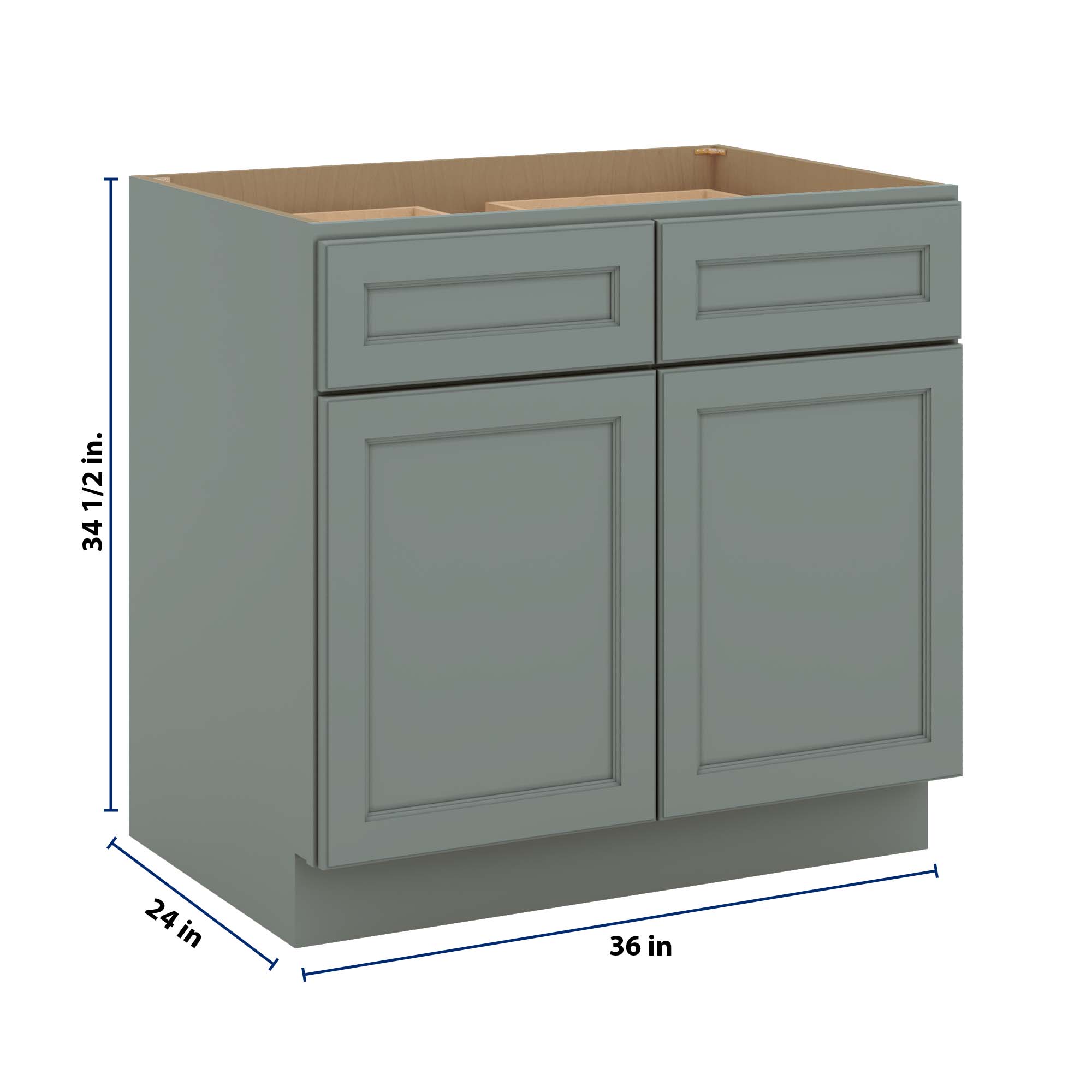 J&K Sage E3 Double Door Standard Base Cabinet - 36" W