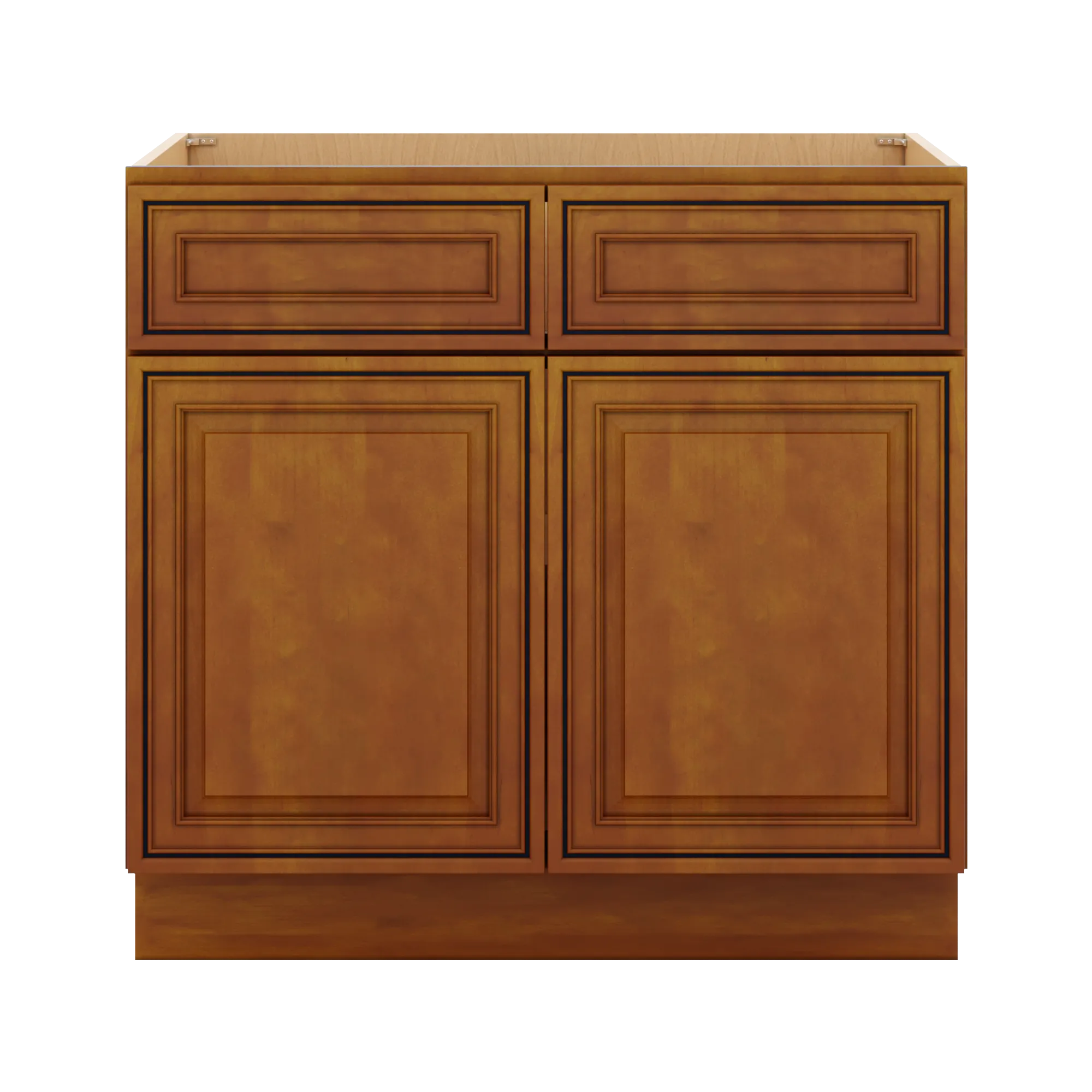 j k mocha glazed k10 double door standard base cabinet 36 w