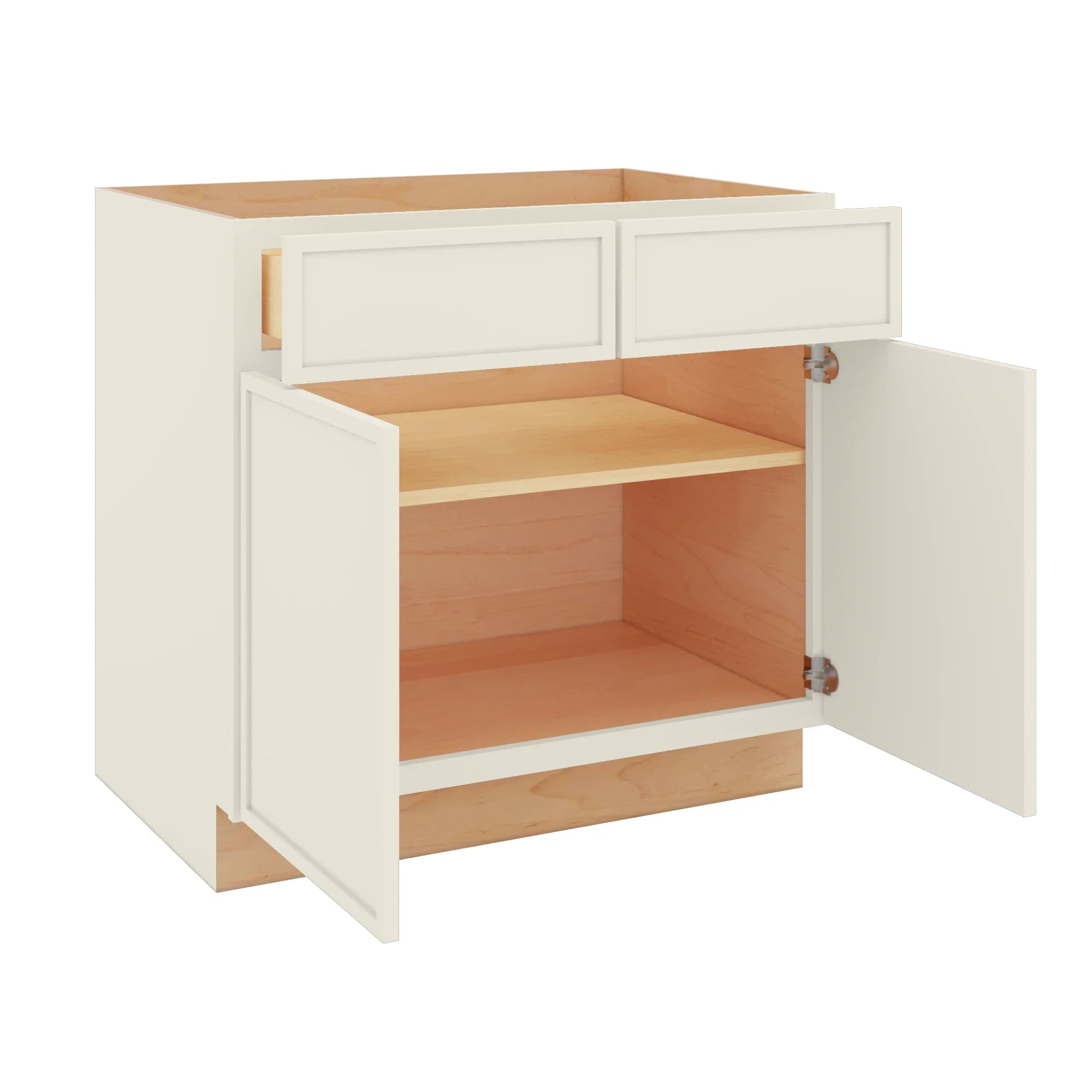 Modernform Cabinet Slim Dove White 36" W X 34 1/2" H X 24" D Double Door Base Cabinet