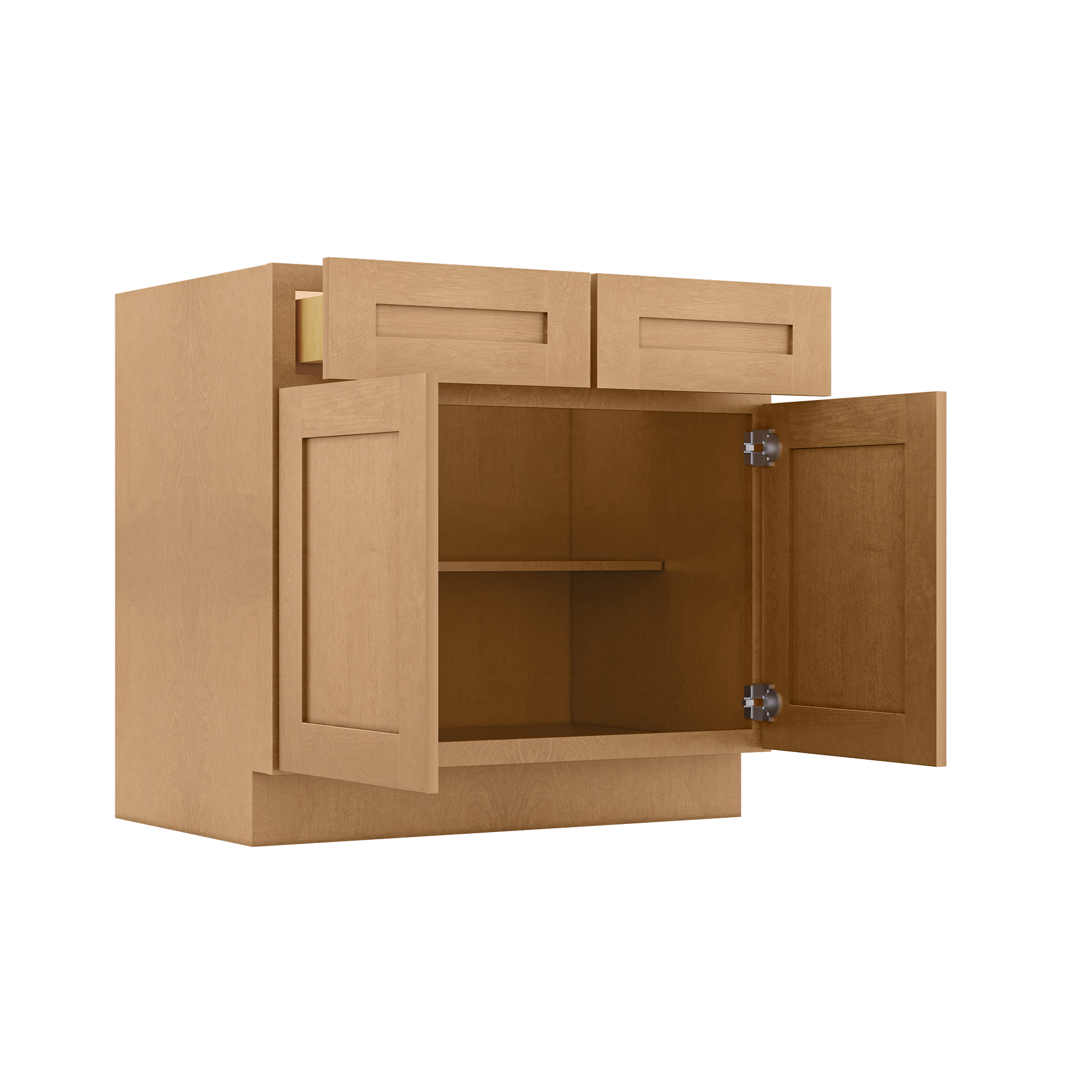 Base Kitchen Cabinet B36 Shaker Toffee LessCare 36 in. width 34.5 in. height 24 in. depth