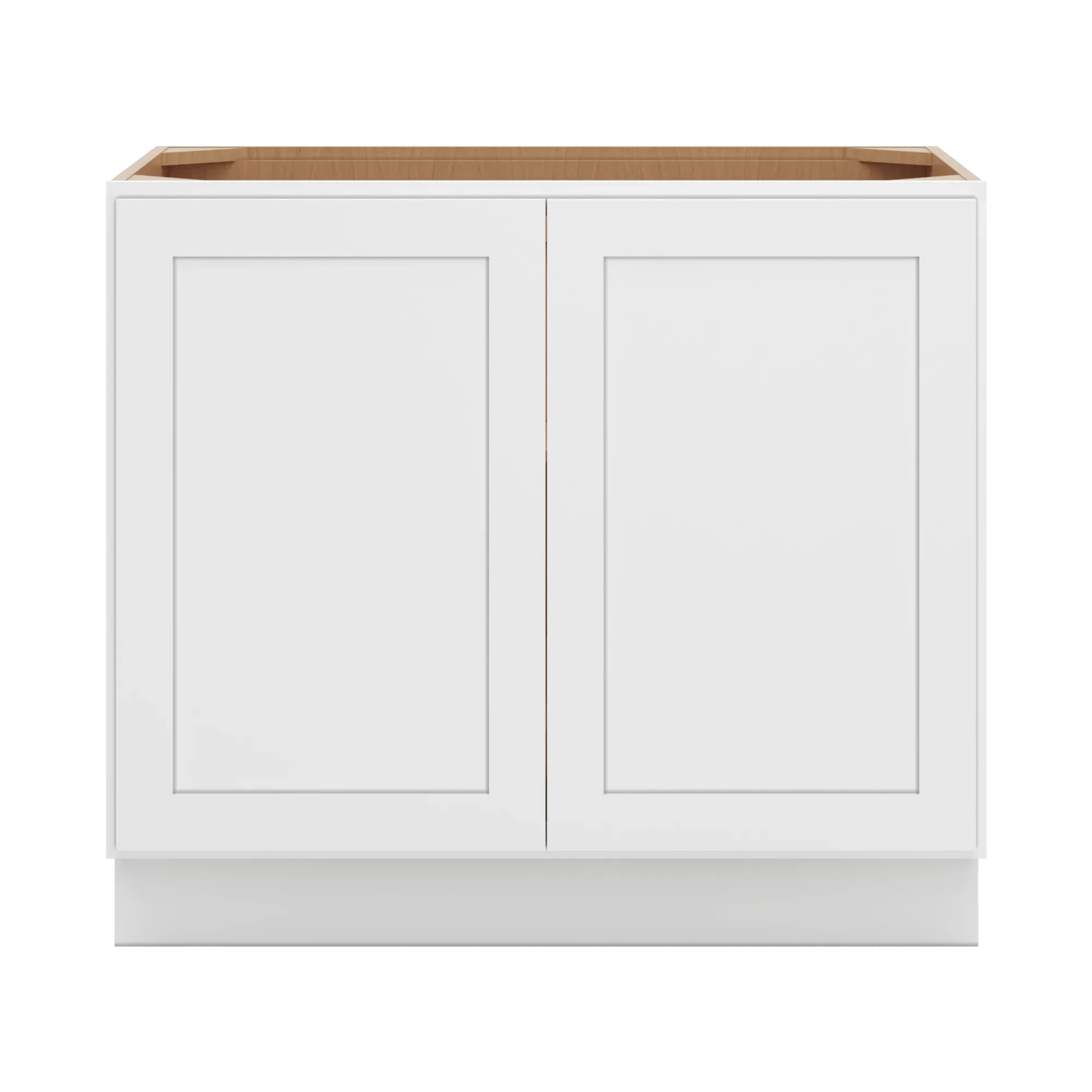 cnc luxor 5 piece white 39 w full height double door base cabinet w 1 pullout shelf
