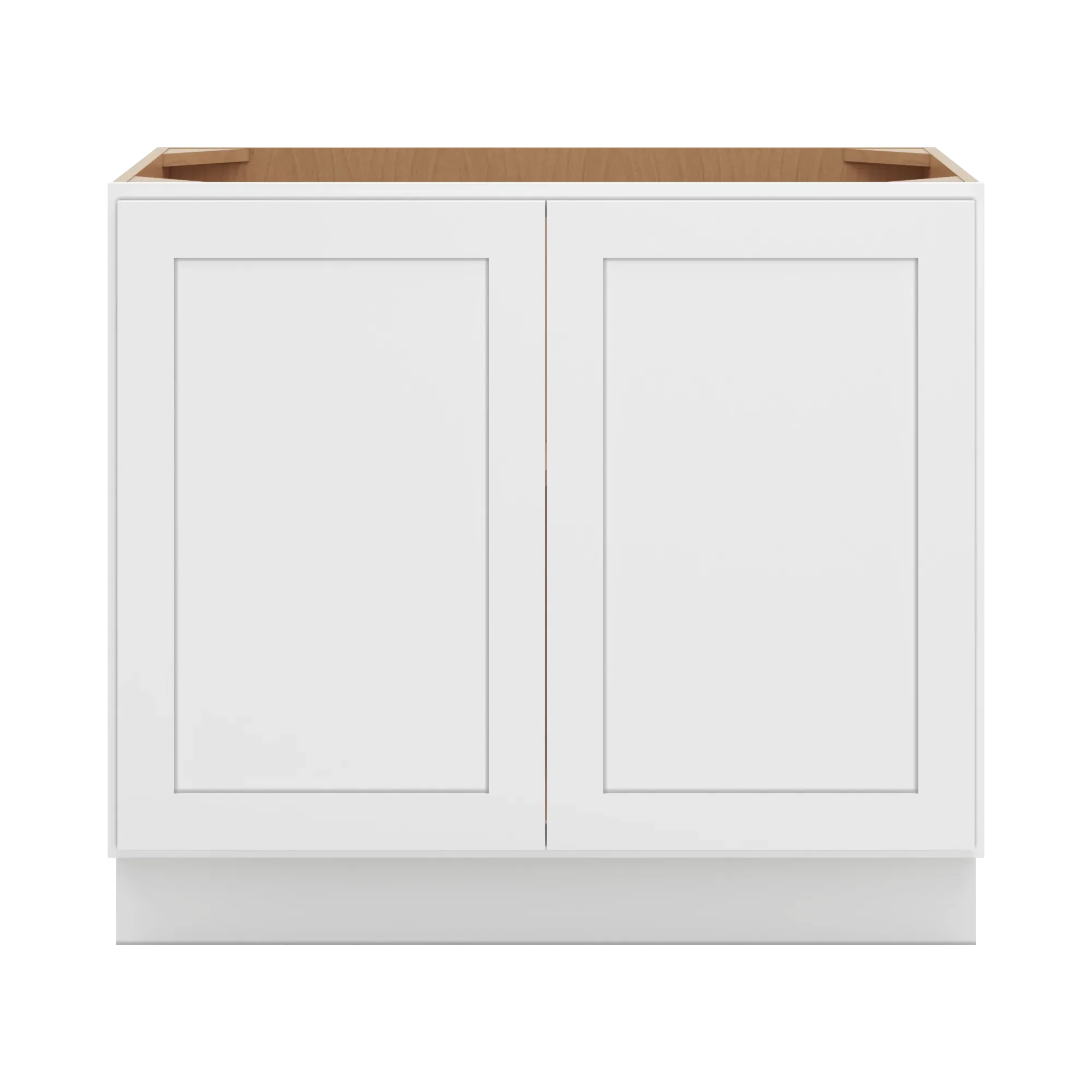 cnc luxor 5 piece white 39 w full height double door base cabinet