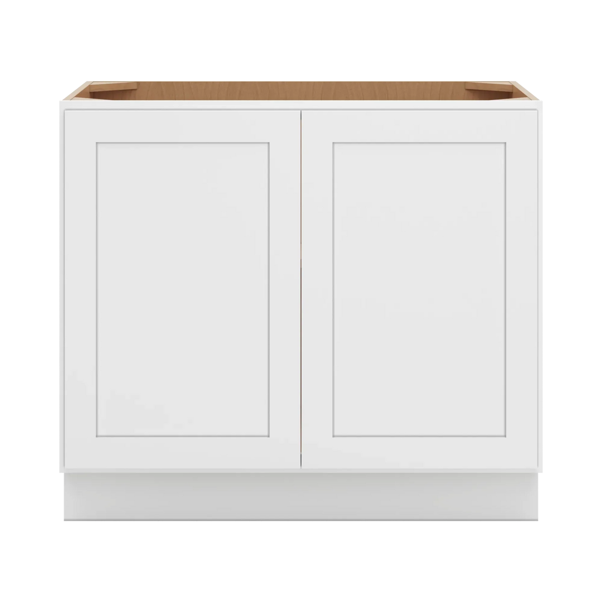 cnc luxor white 39 w full height double door base cabinet