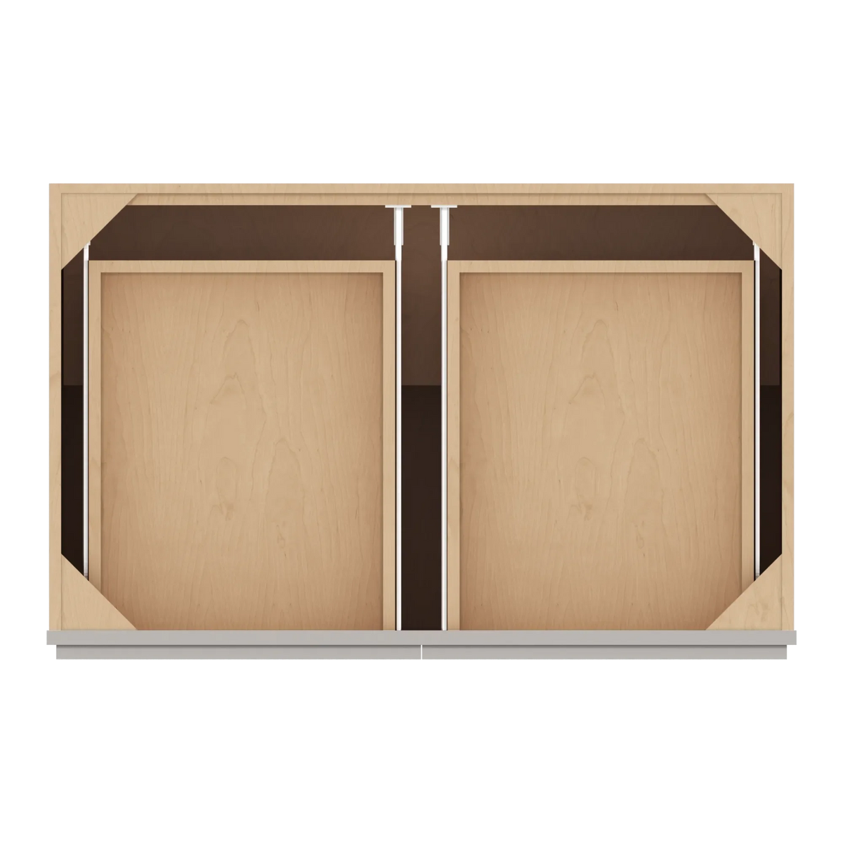 cnc luxor misty grey 39 w x 32 1 2 h double door 2 drawer base cabinet