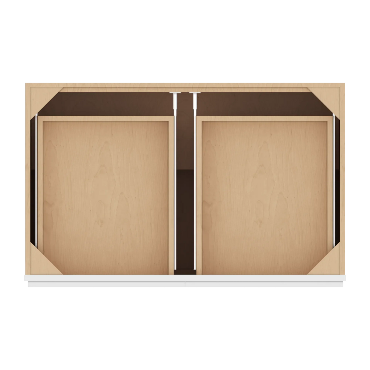 cnc luxor white 39 w 2 drawer double door base cabinet w 1 pullout shelf