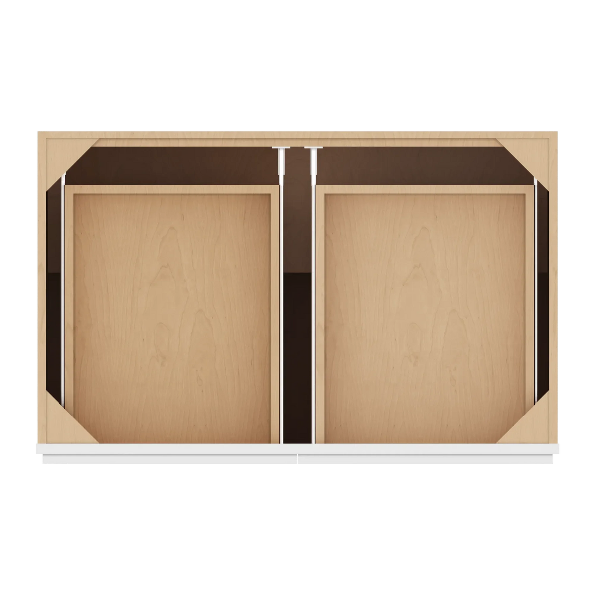 cnc luxor white 39 w 2 drawer double door base cabinet