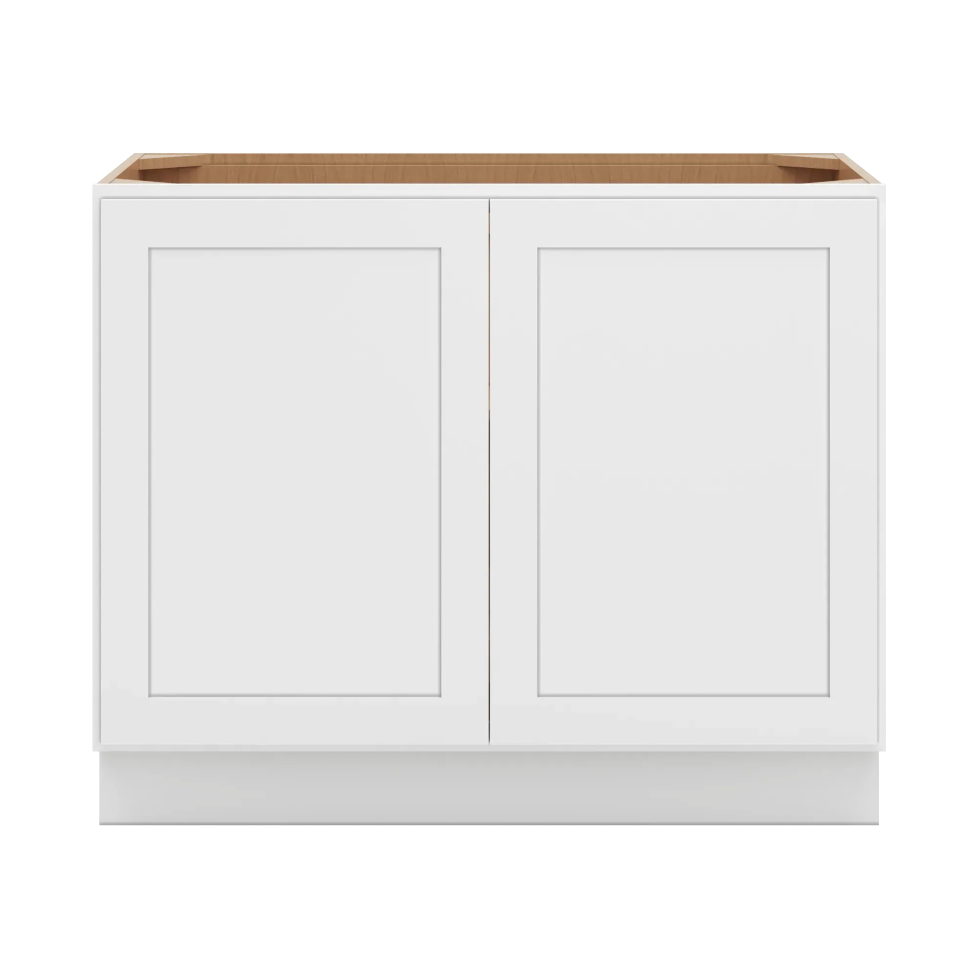 cnc luxor 5 piece white 42 w full height double door base cabinet w 1 pullout shelf
