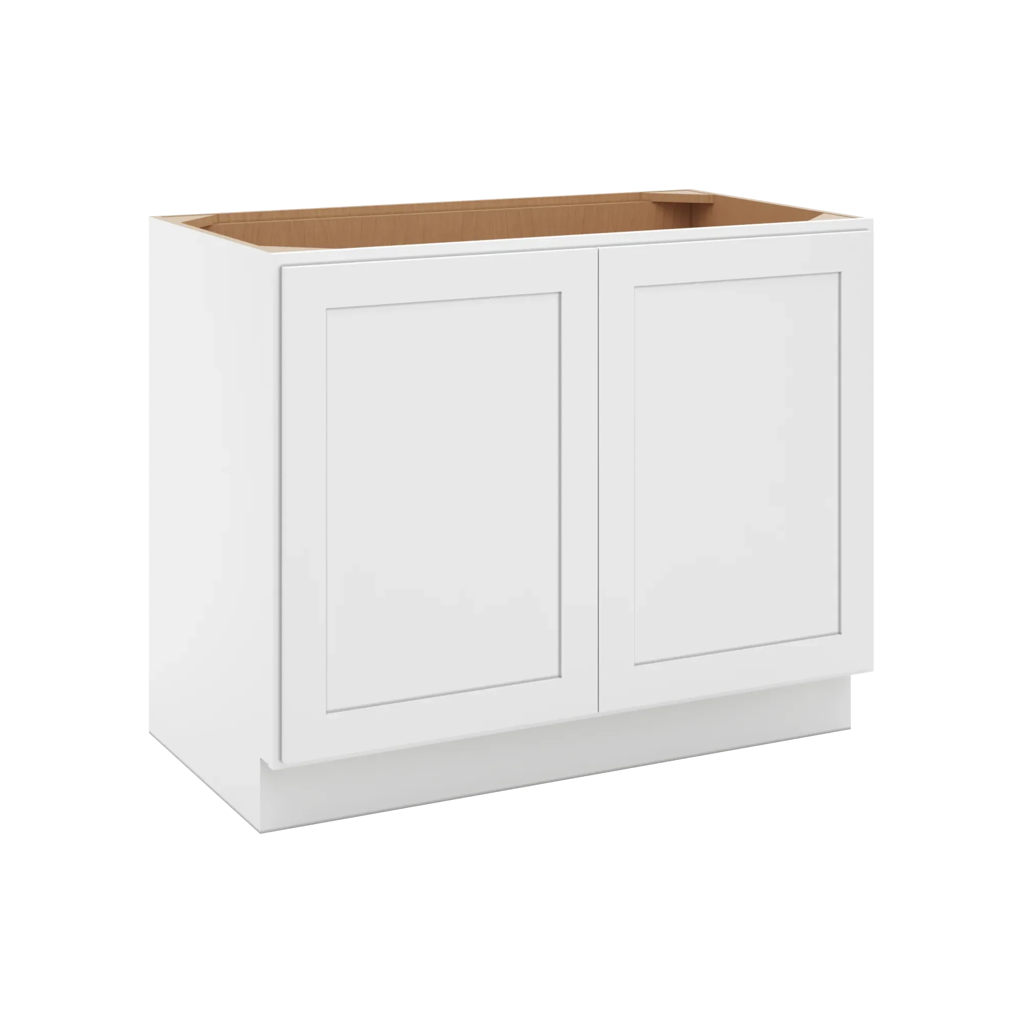 cnc luxor 5 piece white 42 w full height double door base cabinet w 2 pullout shelf