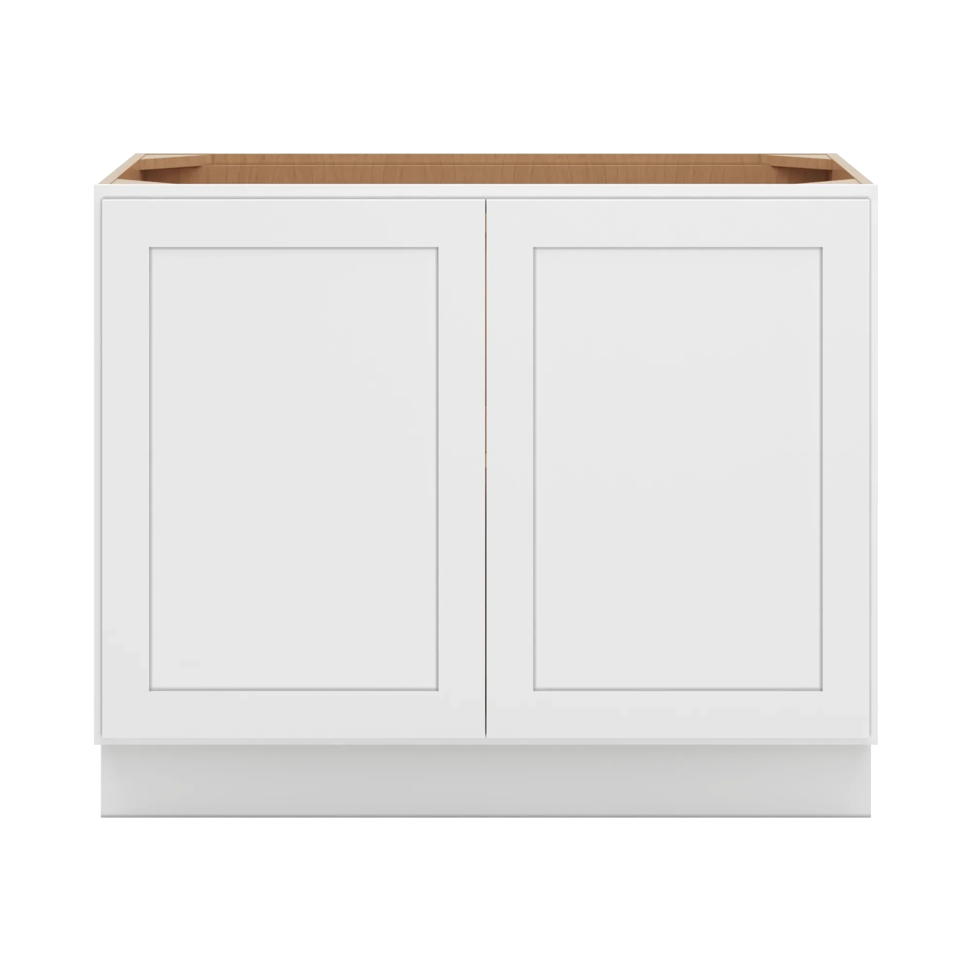 cnc luxor 5 piece white 42 w full height double door base cabinet w 2 pullout shelf