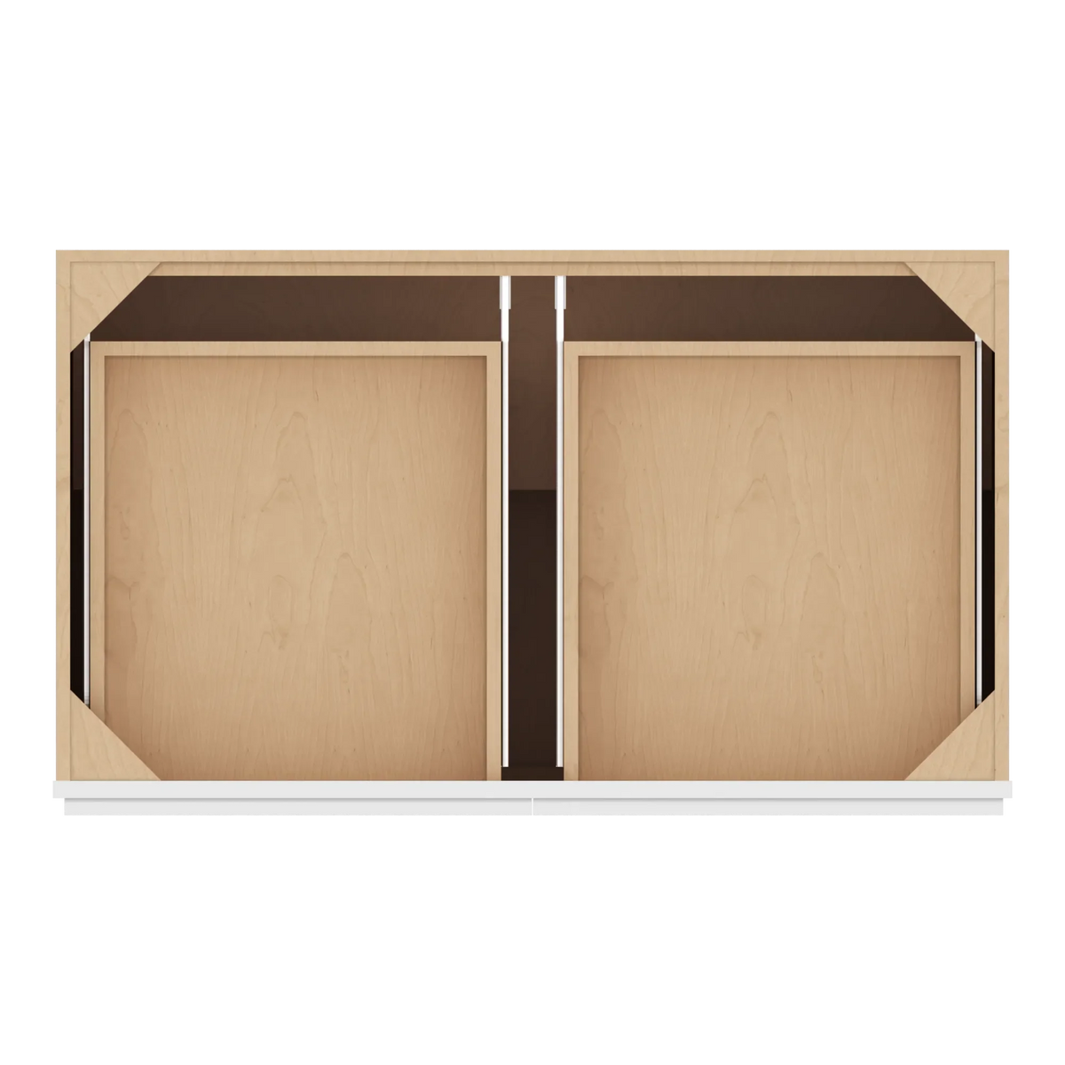cnc luxor white 42 w 2 drawer double door base cabinet w 1 pullout shelf