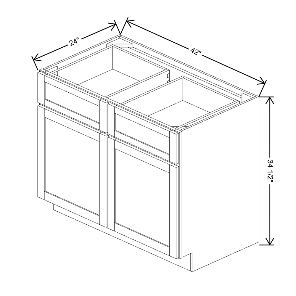 Wolf Classic Grove Opal Paint 42"W Base Cabinet