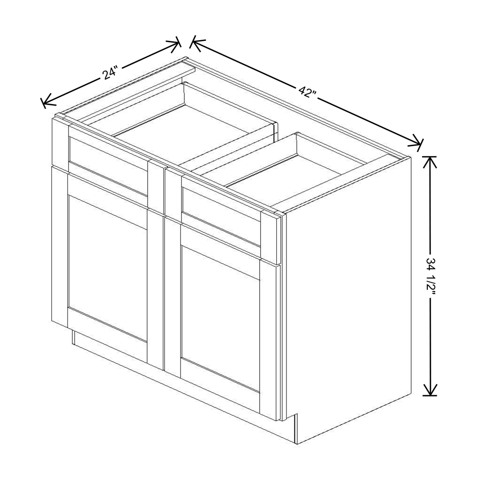 Fabuwood Allure Galaxy Timber Base 42"W Shaker Cabinet