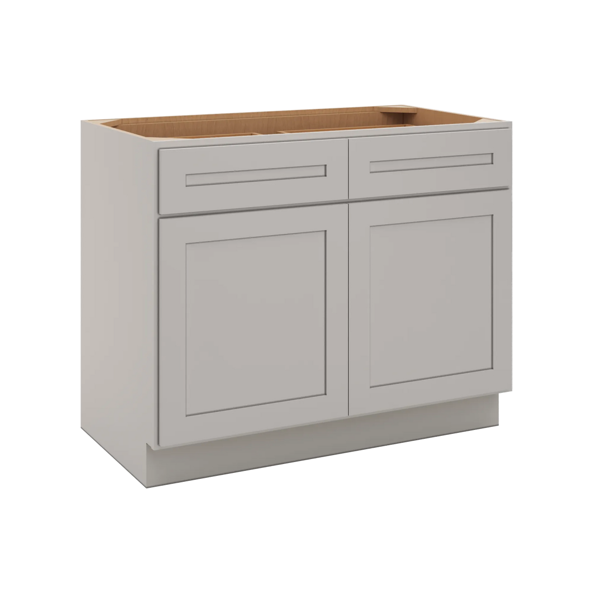 CNC Luxor 5-Piece Misty Grey 42" W 2 Drawer Double Door Base Cabinet