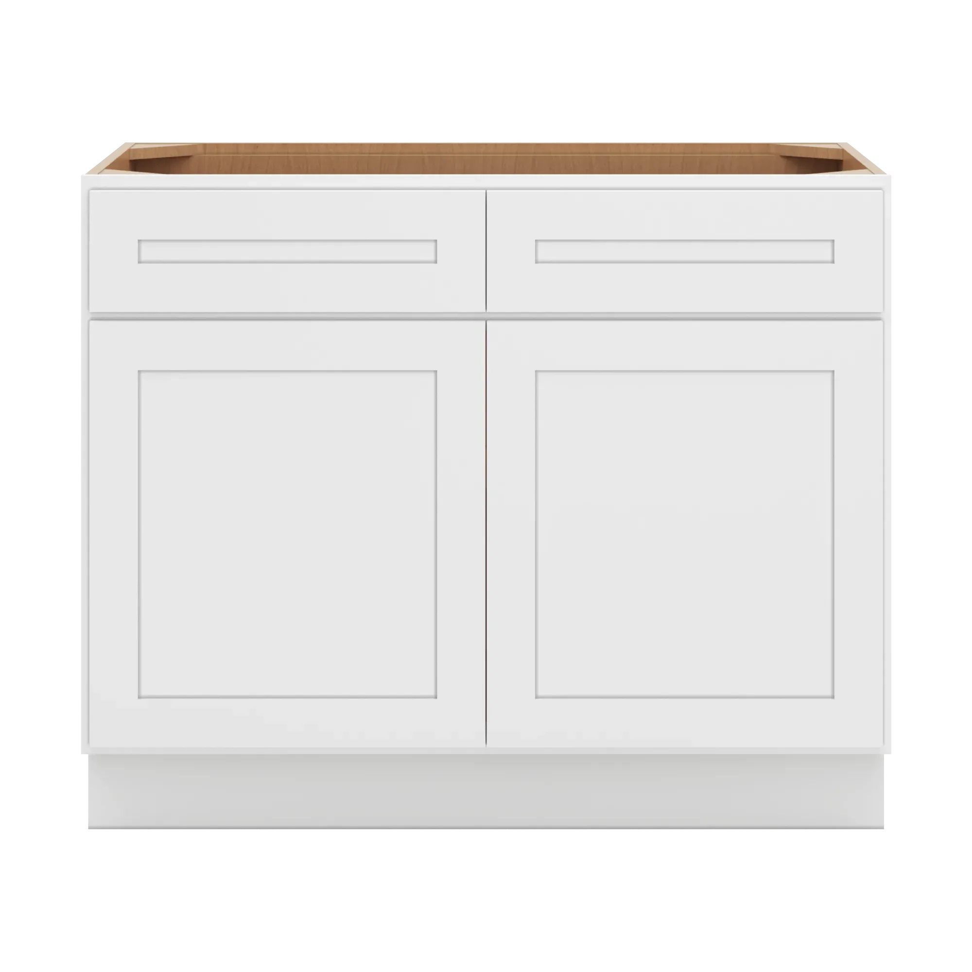 cnc luxor 5 piece white 42 w 2 drawer double door base cabinet