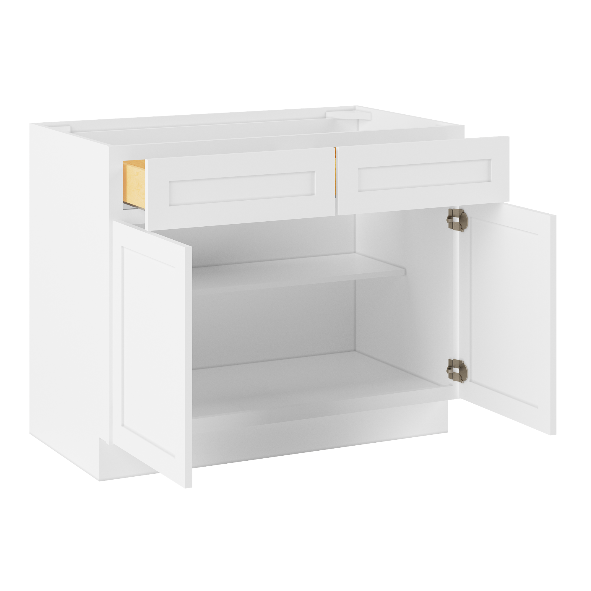 Base Kitchen Cabinet B42 Alpina White LessCare 42 in. width 34.5 in. height 24 in. depth