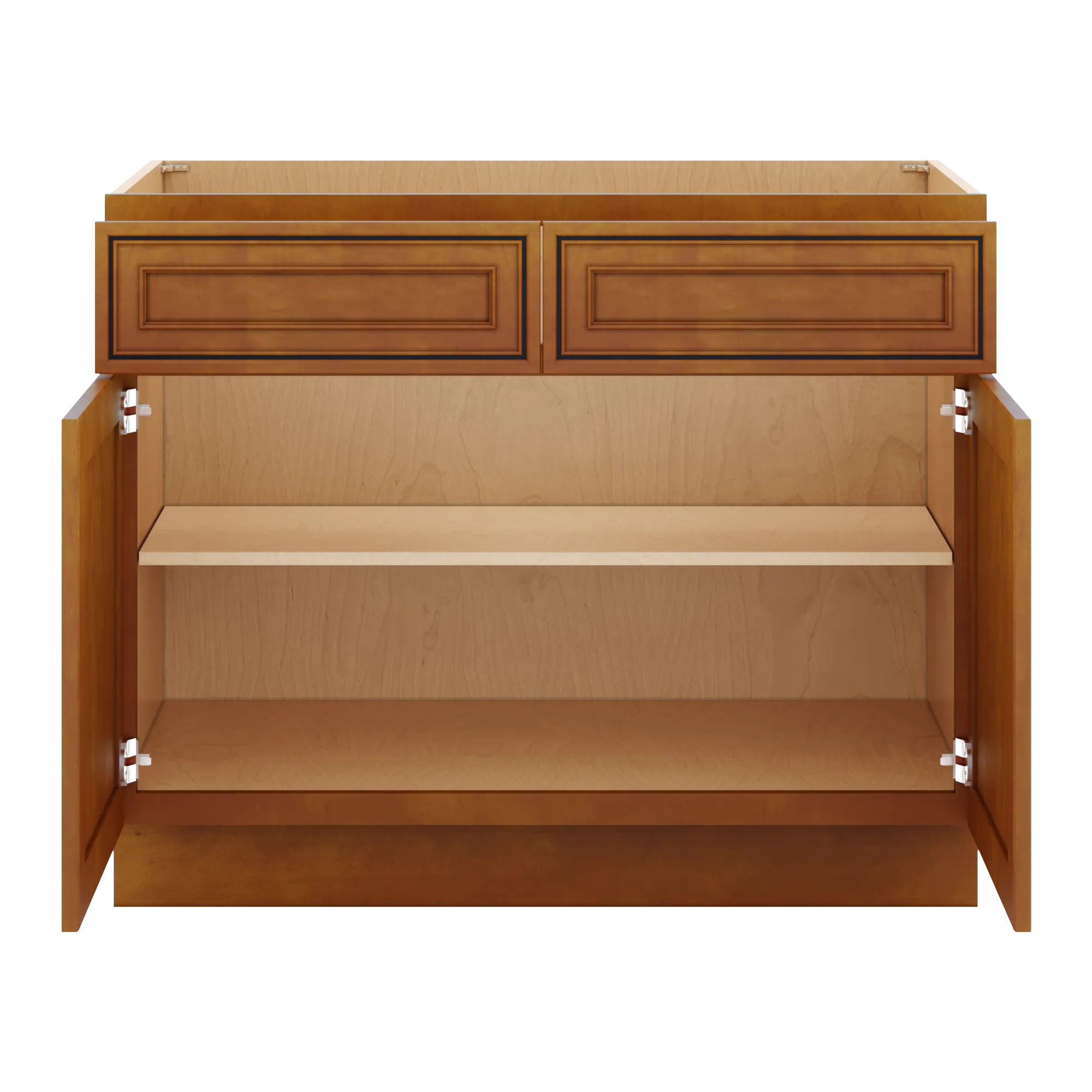 j k mocha glazed k10 double door standard base cab 42 w