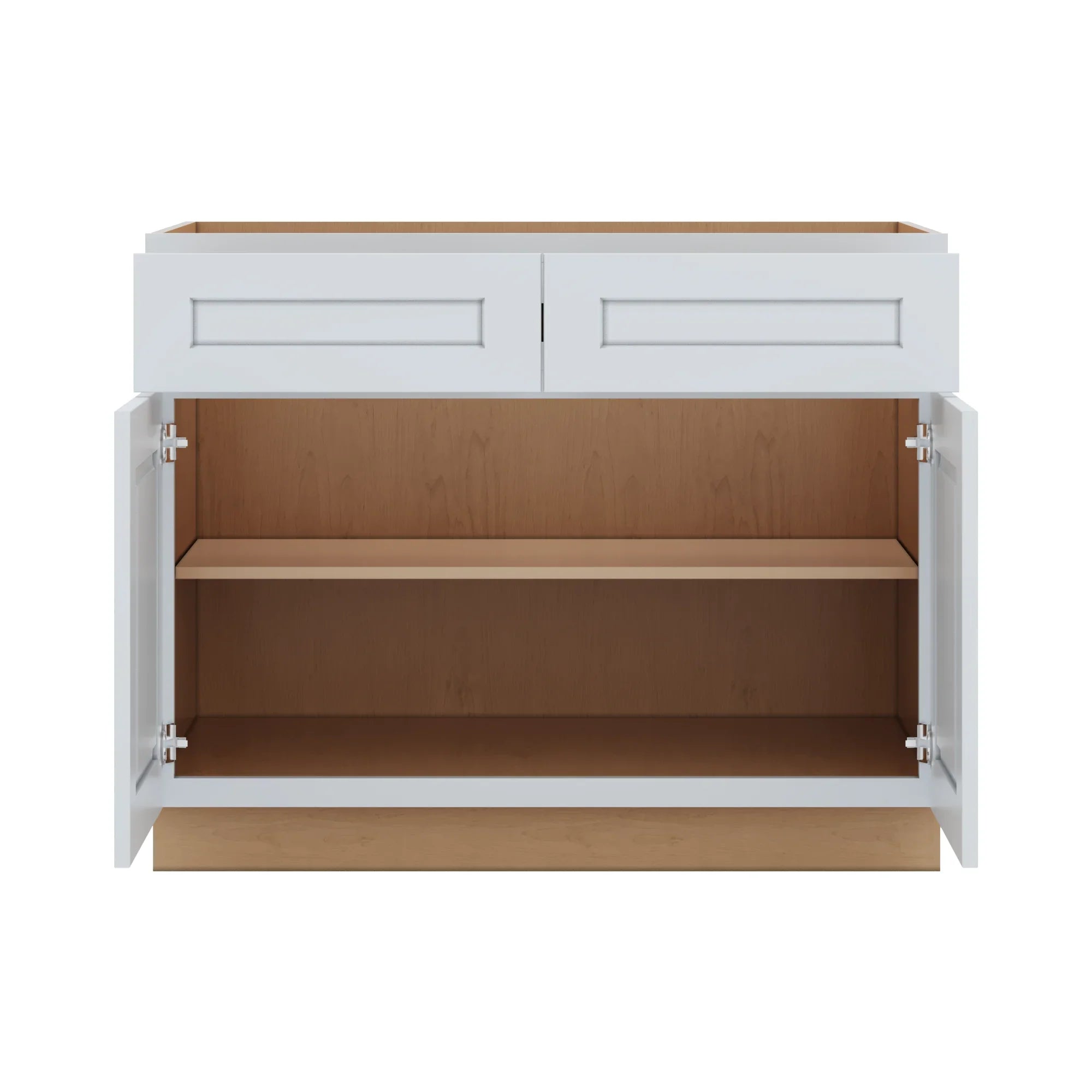 J&K White Shaker S8 Double Door Standard Base Cab   42" W