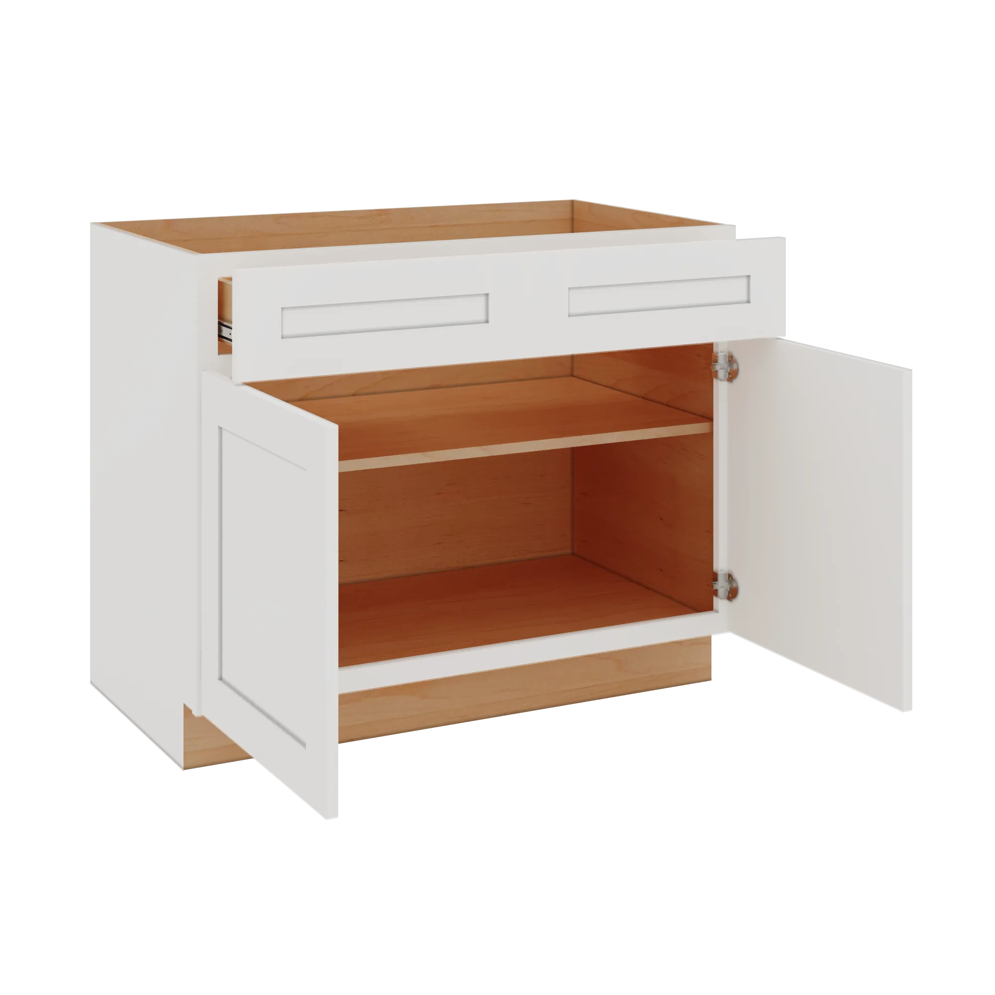 Modernform Cabinet White Shaker 42" W X 34 1/2" H X 24" D Double Door Base Cabinet