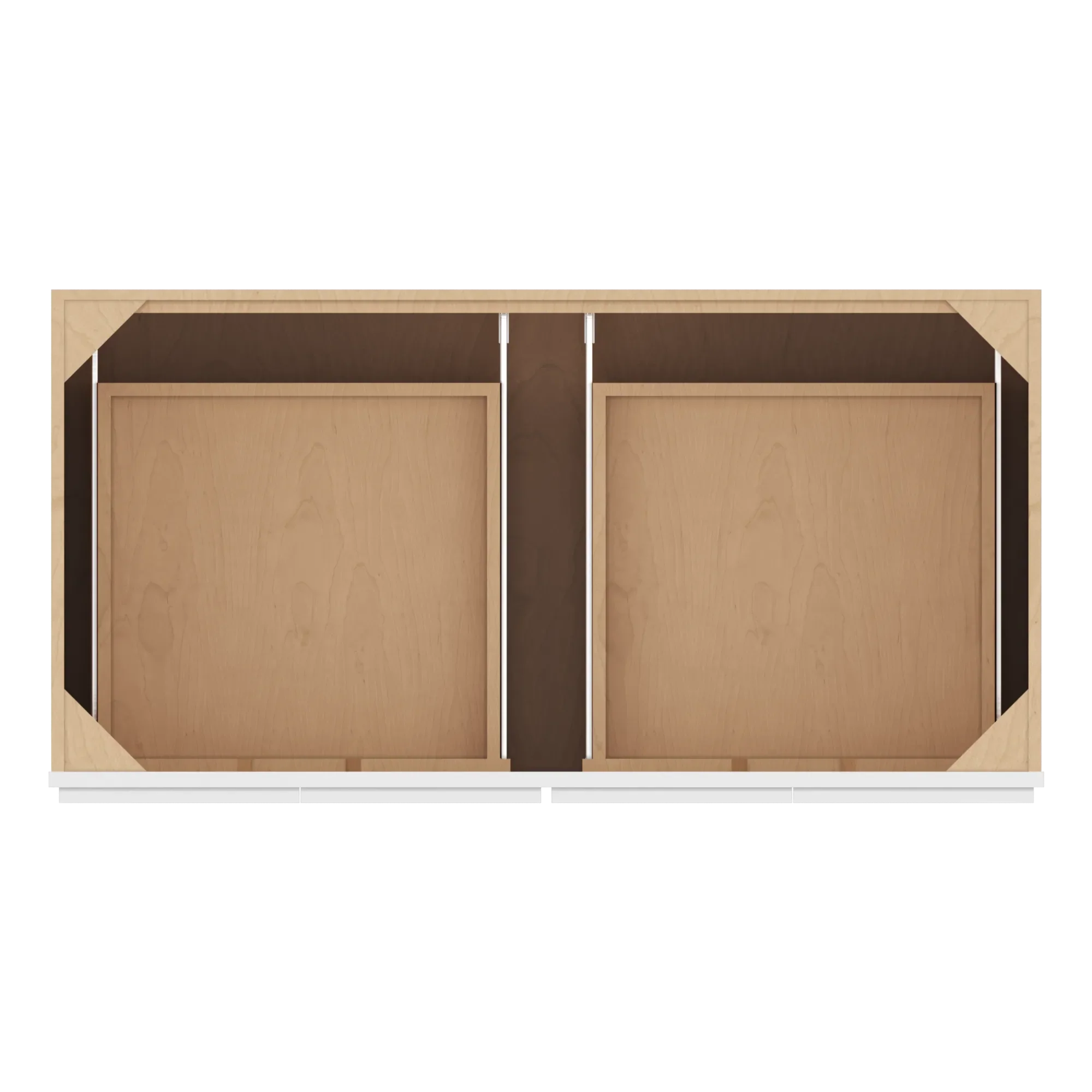 cnc luxor 5 piece white 48 w full height four door base cabinet w 2 pullout shelf