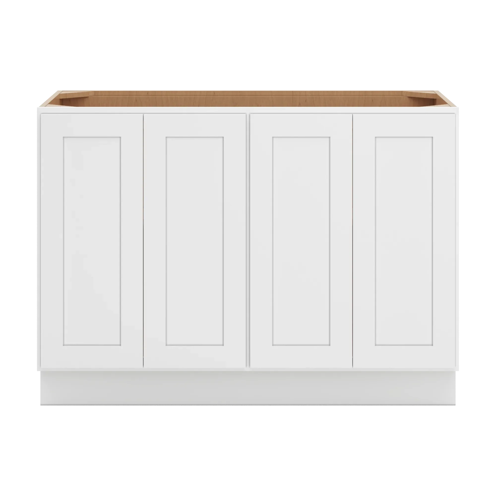 cnc luxor 5 piece white 48 w full height four door base cabinet