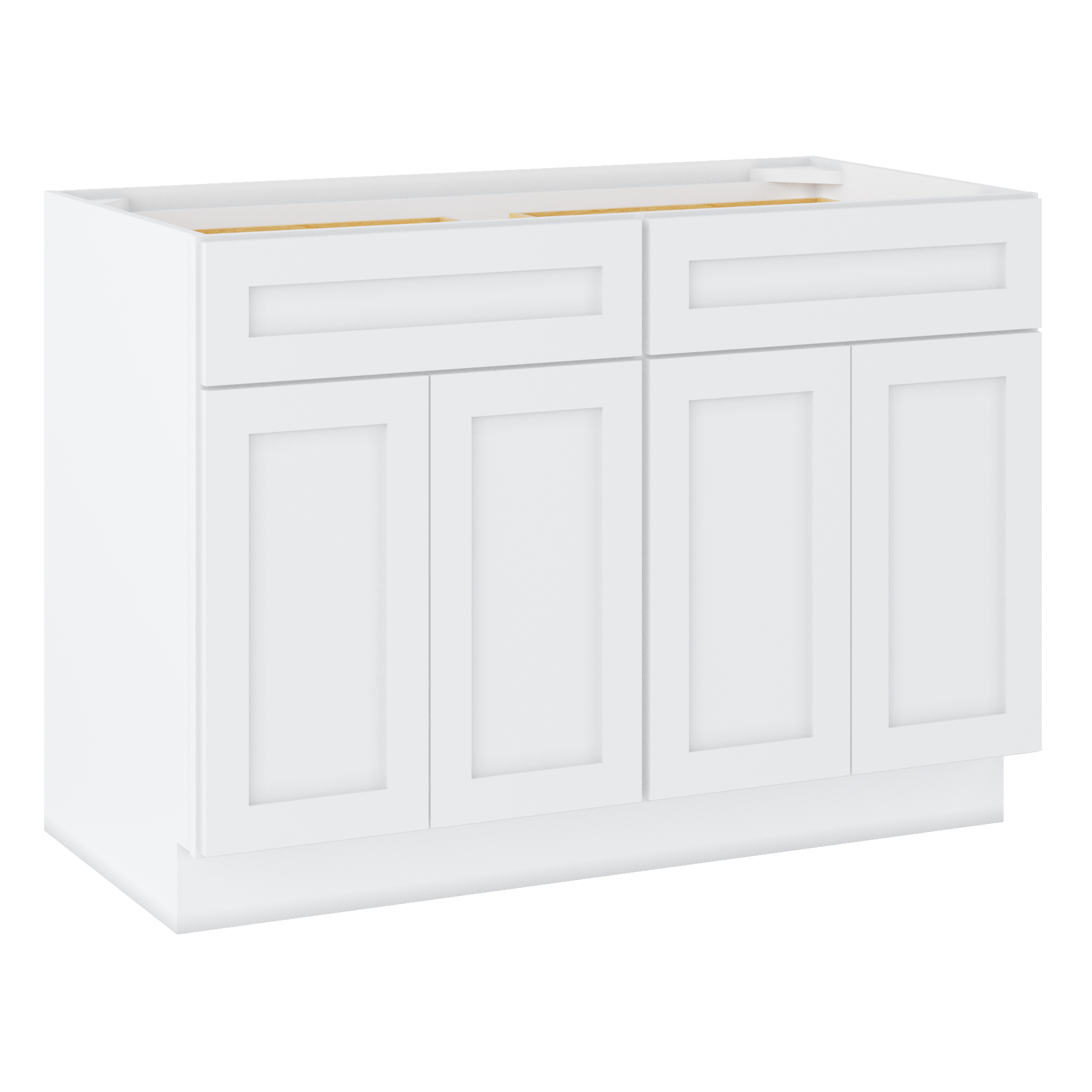 Base Kitchen Cabinet B48 Alpina White LessCare 48 in. width 34.5 in. height 24 in. depth