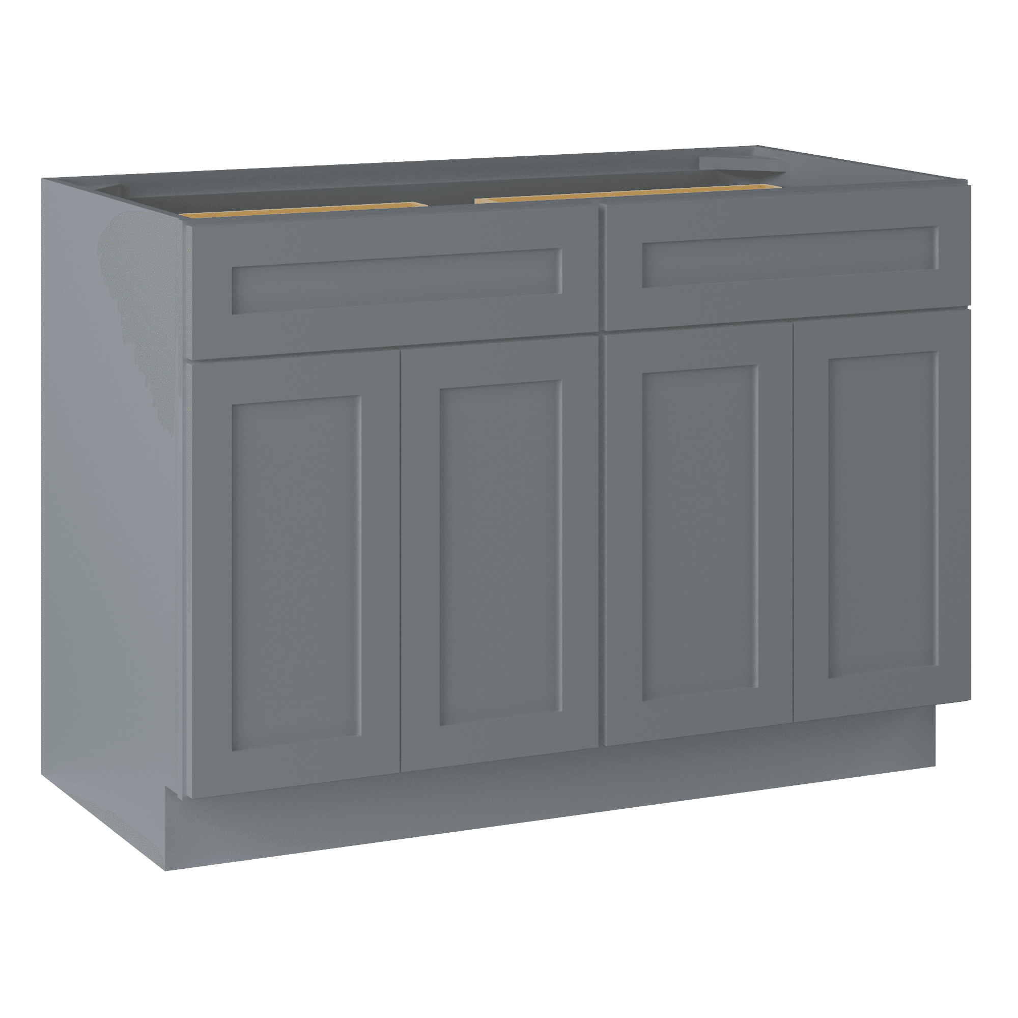 Base Kitchen Cabinet B48 Colonial Gray LessCare 48 in. width 34.5 in. height 24 in. depth