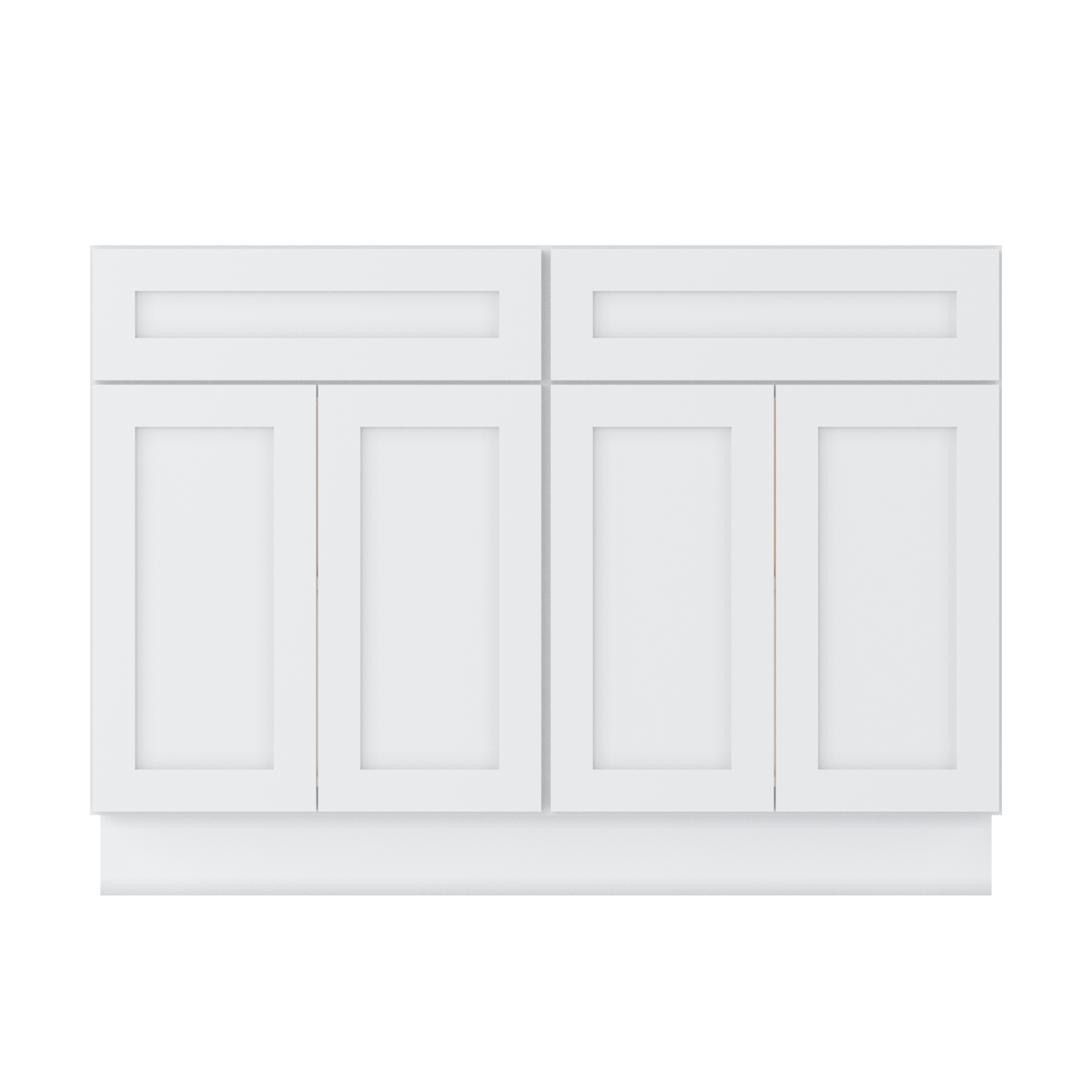 Base Kitchen Cabinet B48 Alpina White LessCare 48 in. width 34.5 in. height 24 in. depth