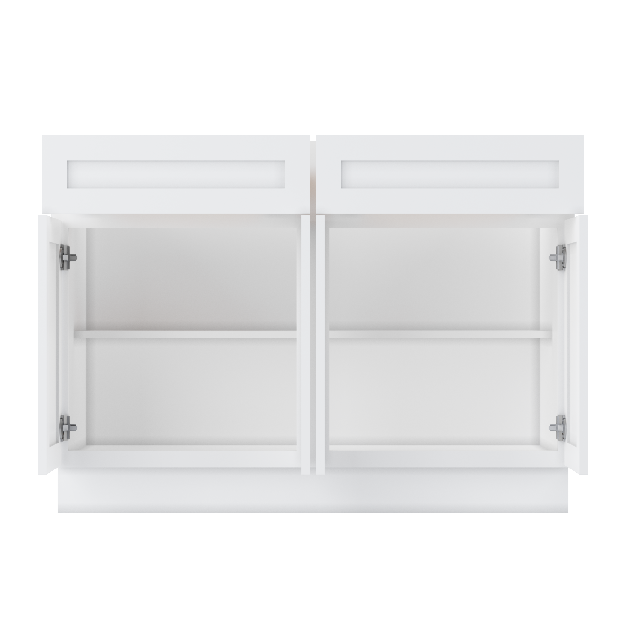 Base Kitchen Cabinet B48 Alpina White LessCare 48 in. width 34.5 in. height 24 in. depth