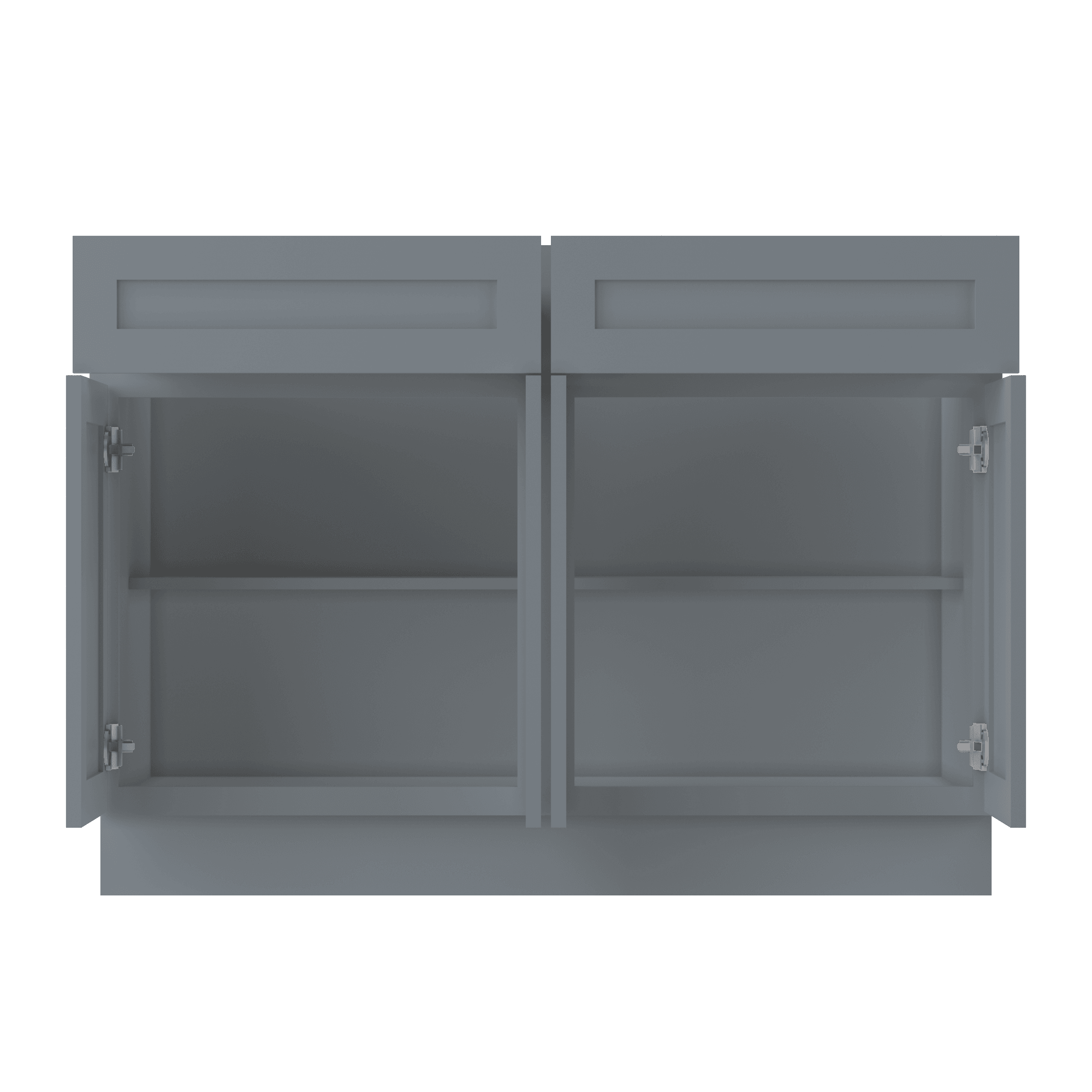 Base Kitchen Cabinet B48 Colonial Gray LessCare 48 in. width 34.5 in. height 24 in. depth