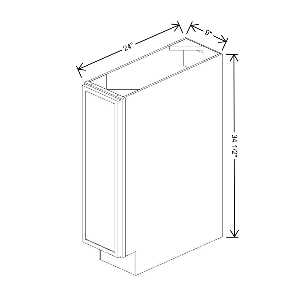 Cubitac Imperial Madison Dusk 9"W FH Door Base Cabinet