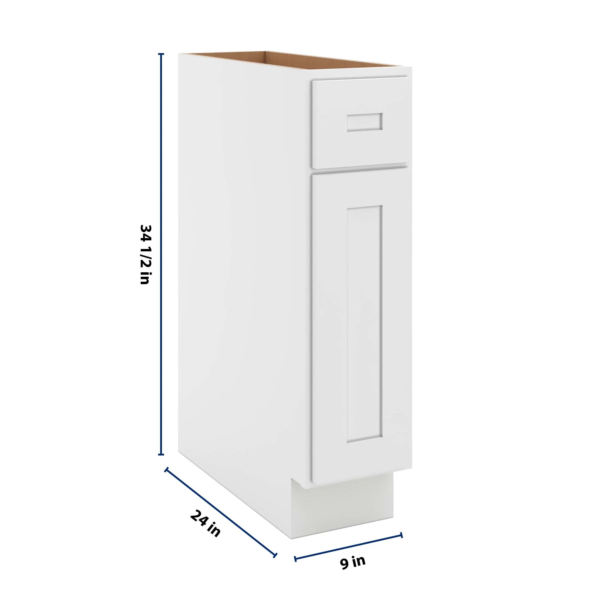 cnc luxor 5 piece white 09 w single door base cabinet