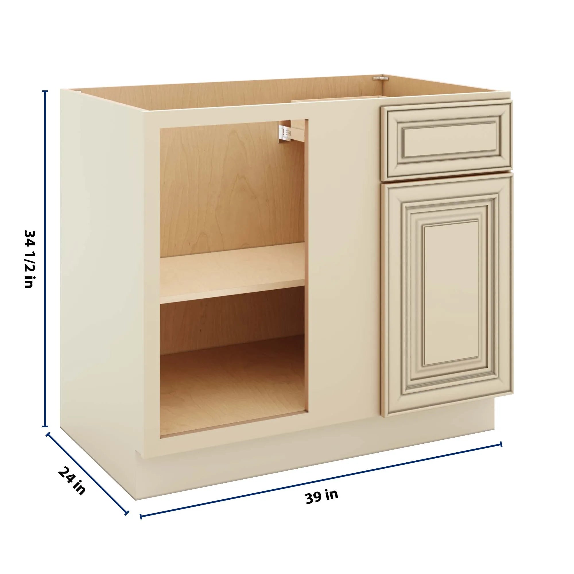 J&K Creme Glazed A7 Base Blind Corner - 39"W