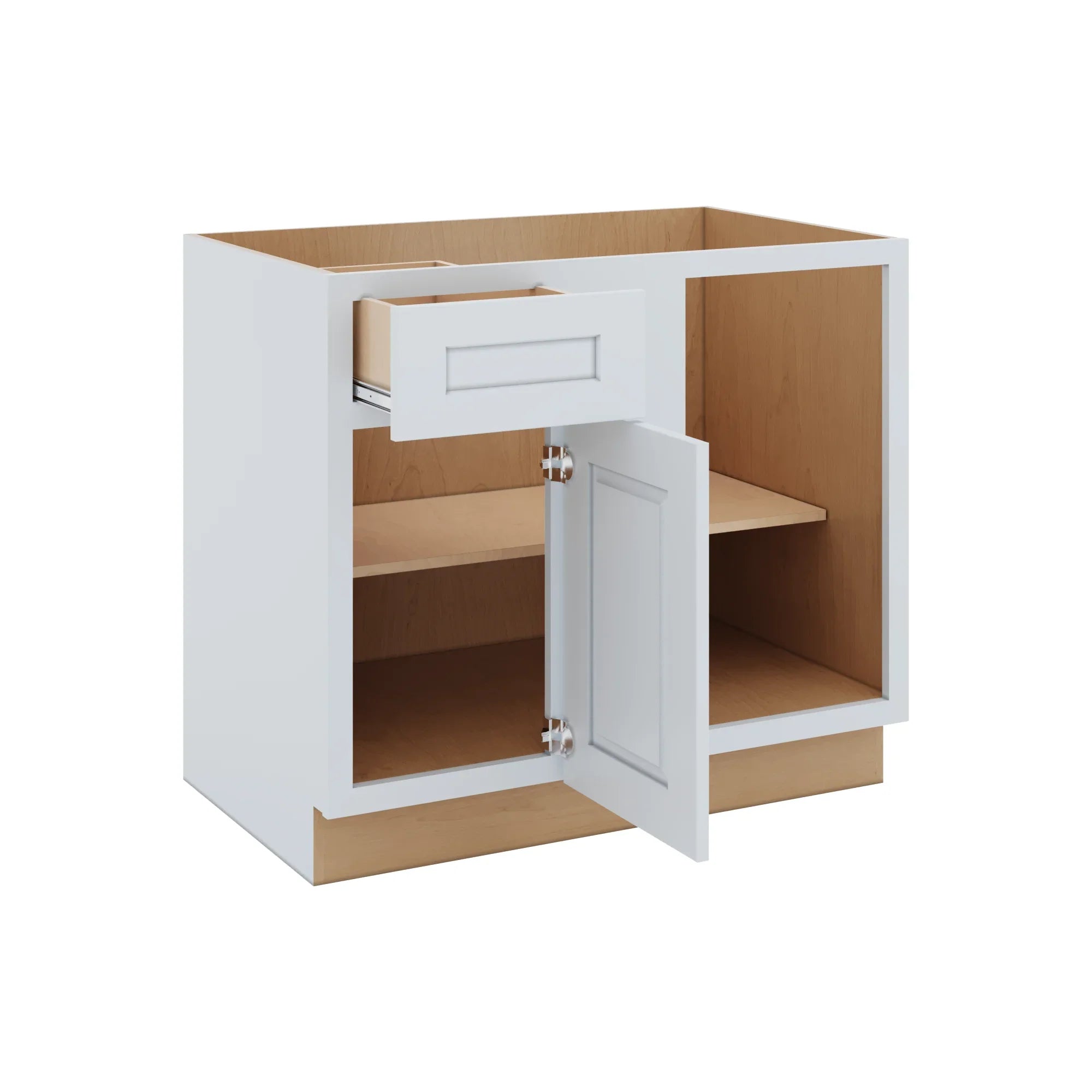 J&K White Shaker S8 Base Blind Corner   39"W