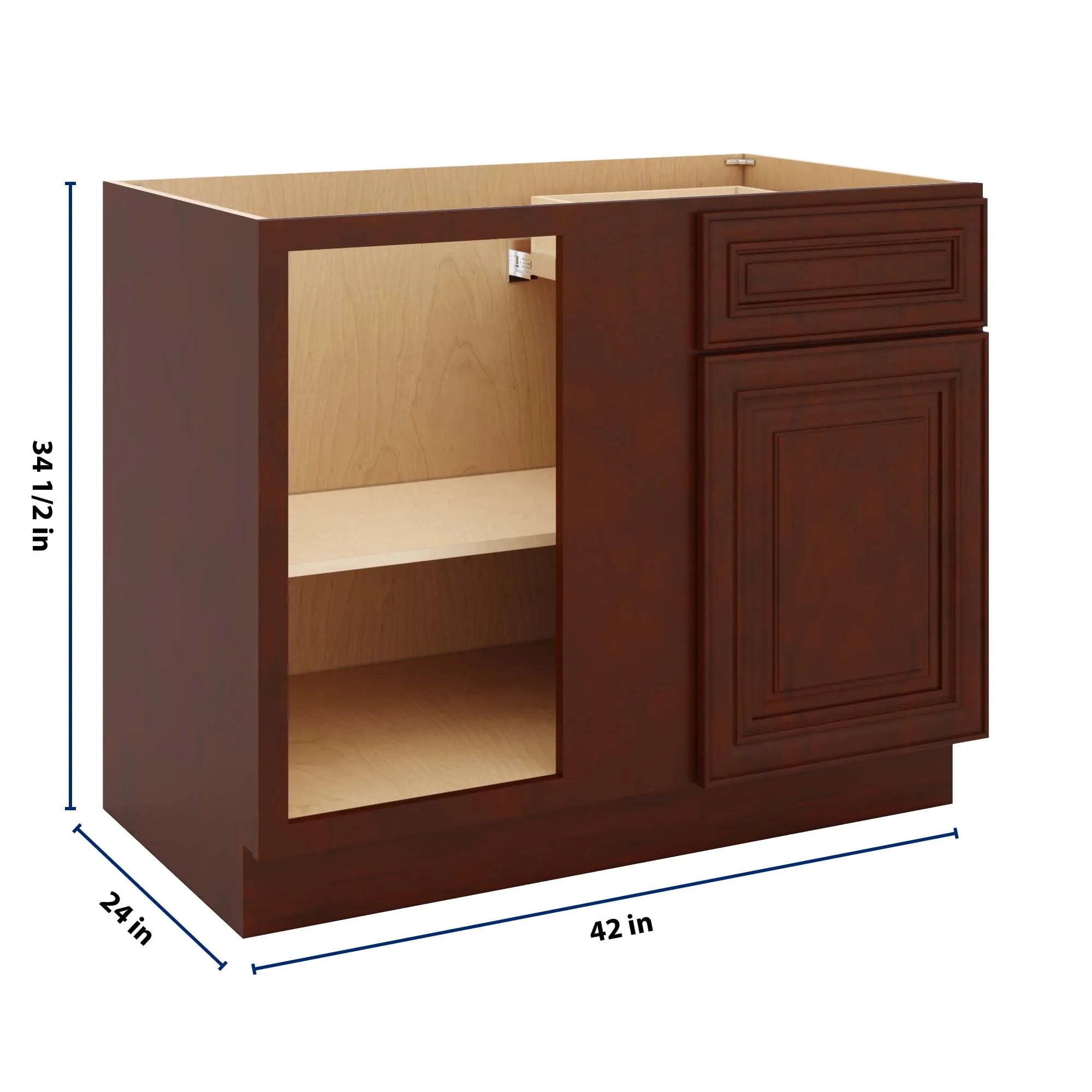 J&K Mahogany J5 Base Blind Corner - 42" W