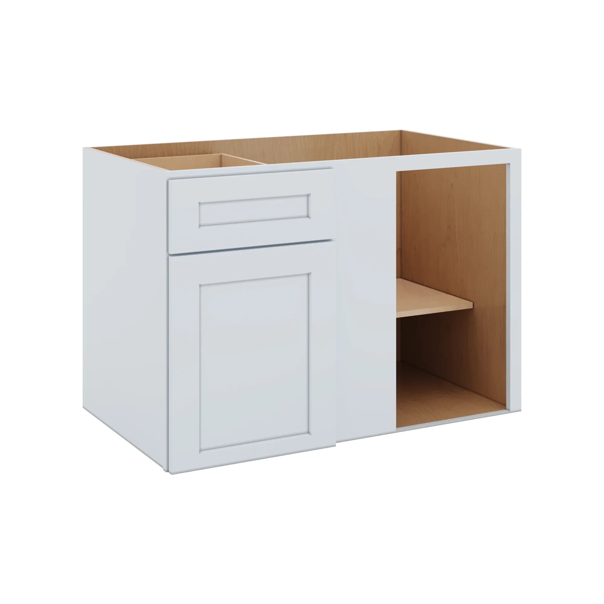 J&K White Shaker S8 Base Blind Corner - 42" W